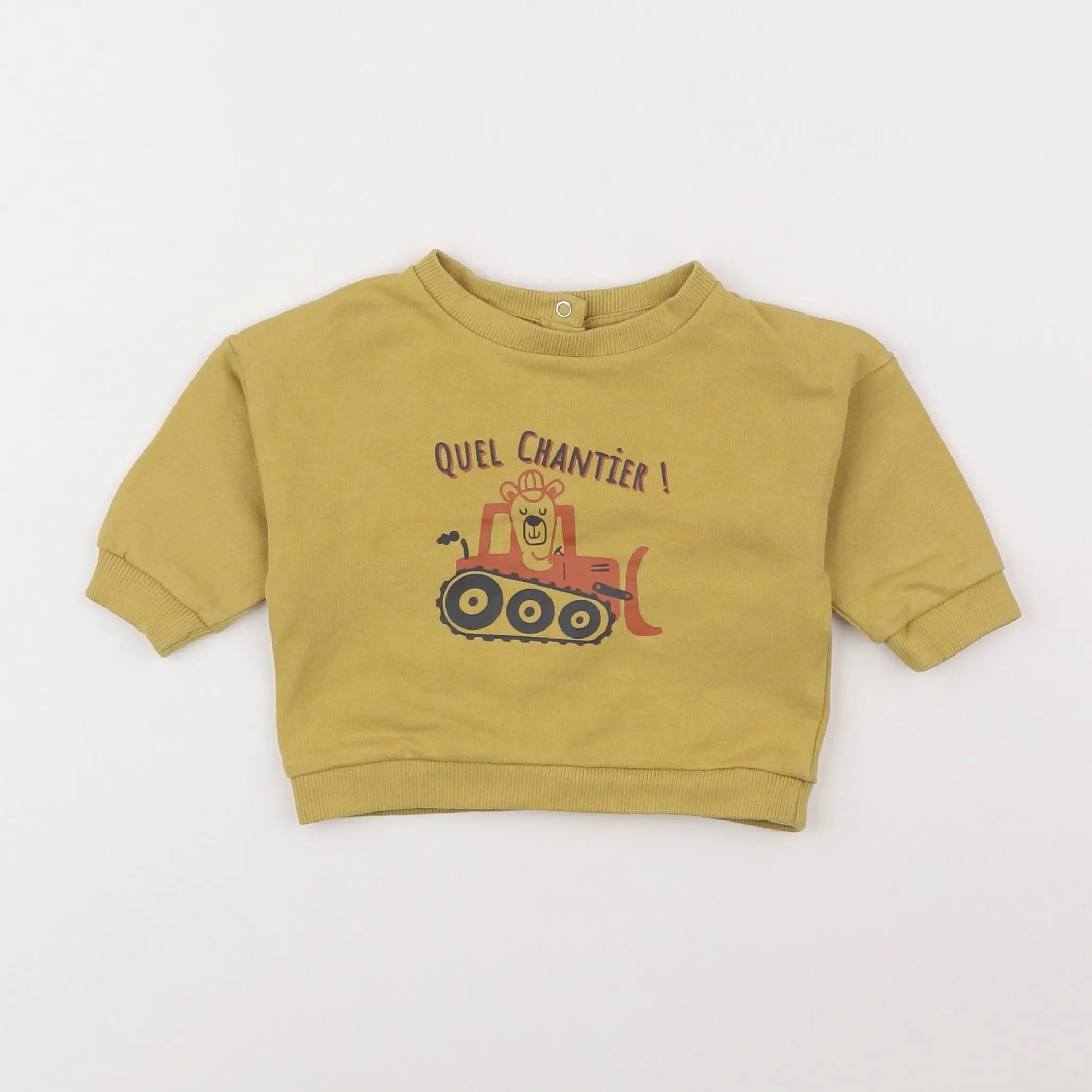 Vertbaudet - sweat jaune - 3 mois