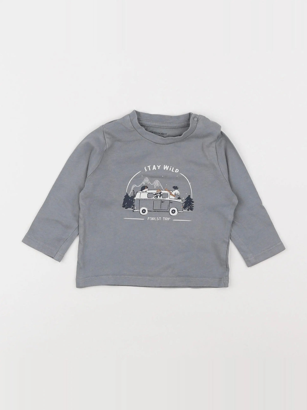 Vertbaudet - tee-shirt gris - 6 mois