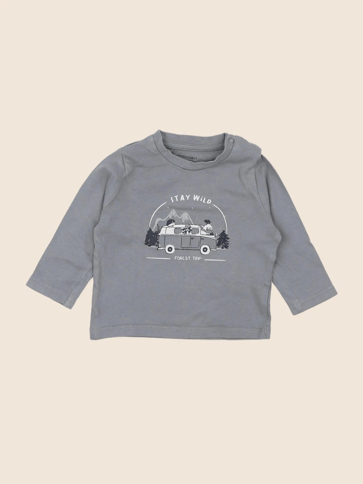 Vertbaudet - tee-shirt gris - 6 mois