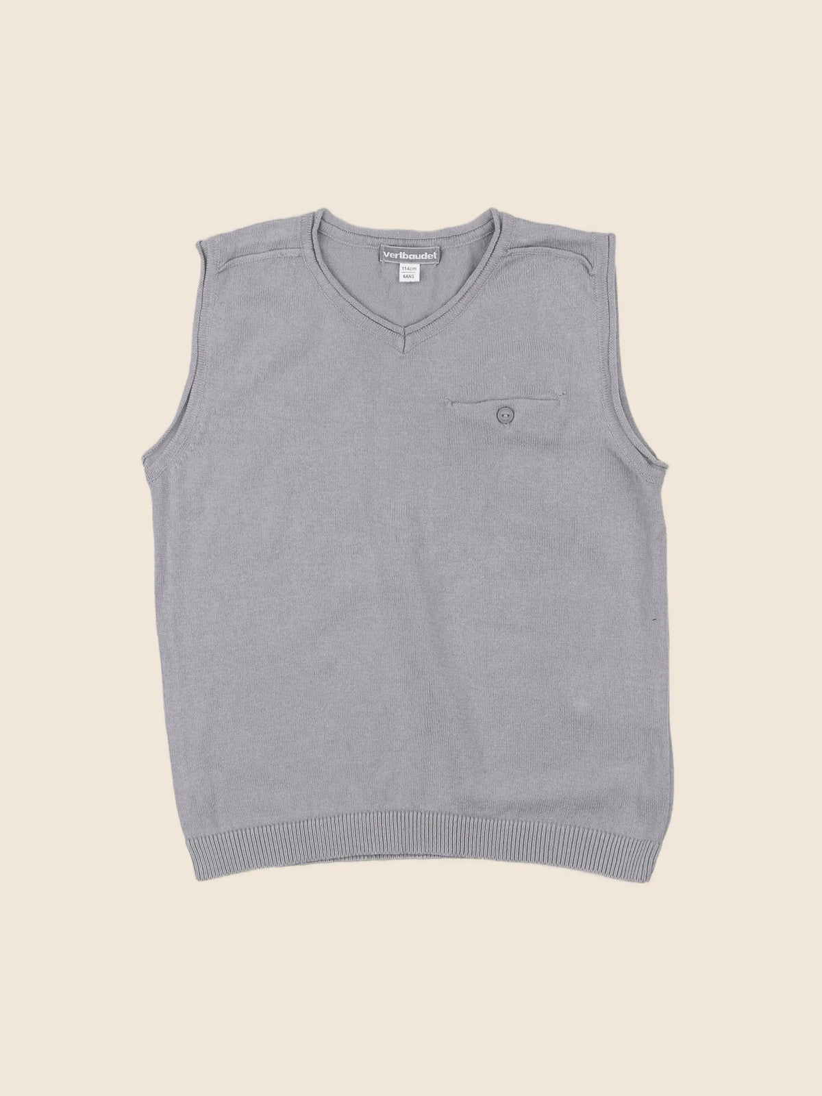 Vertbaudet - pull gris - 6 ans