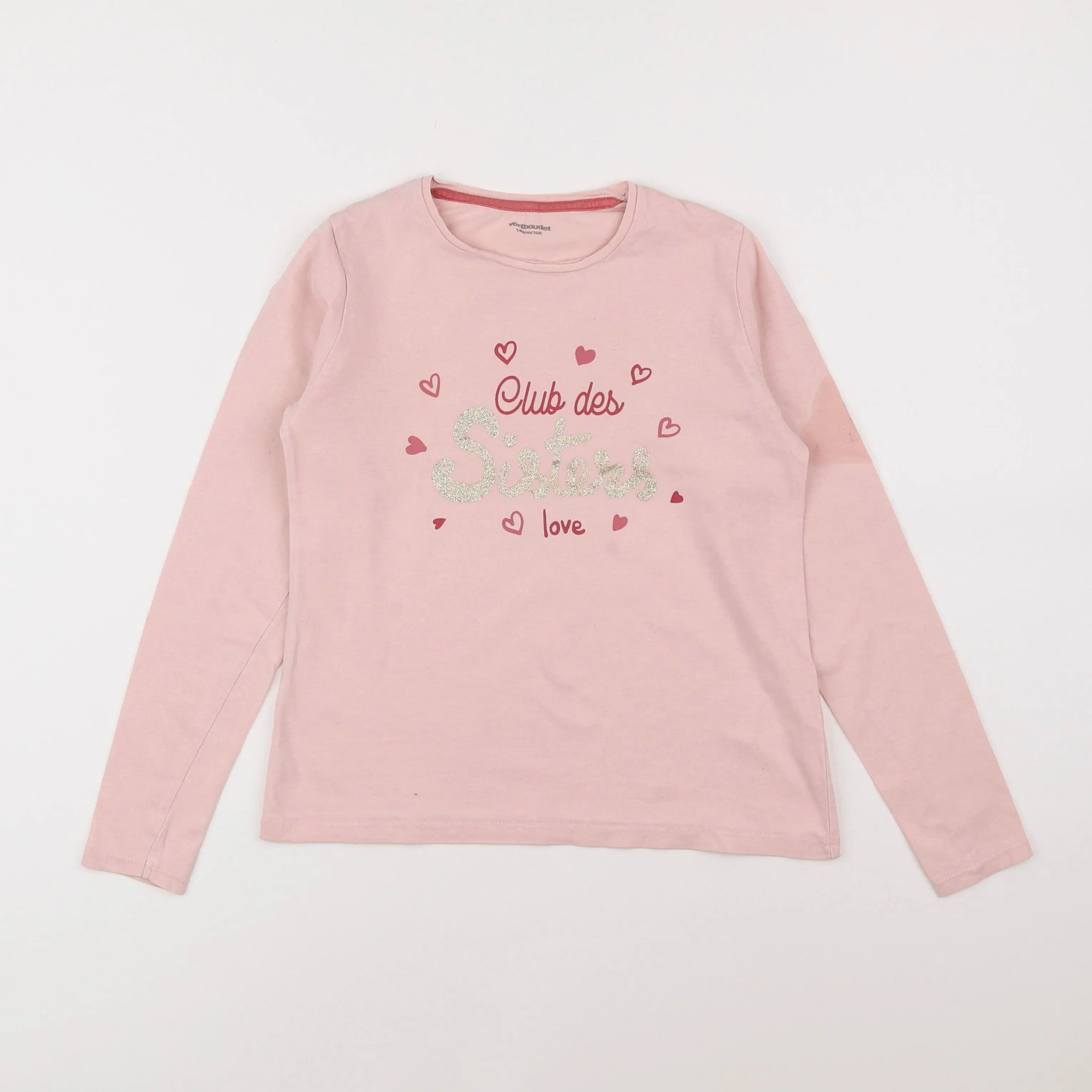 Vertbaudet - tee-shirt rose - 10 ans