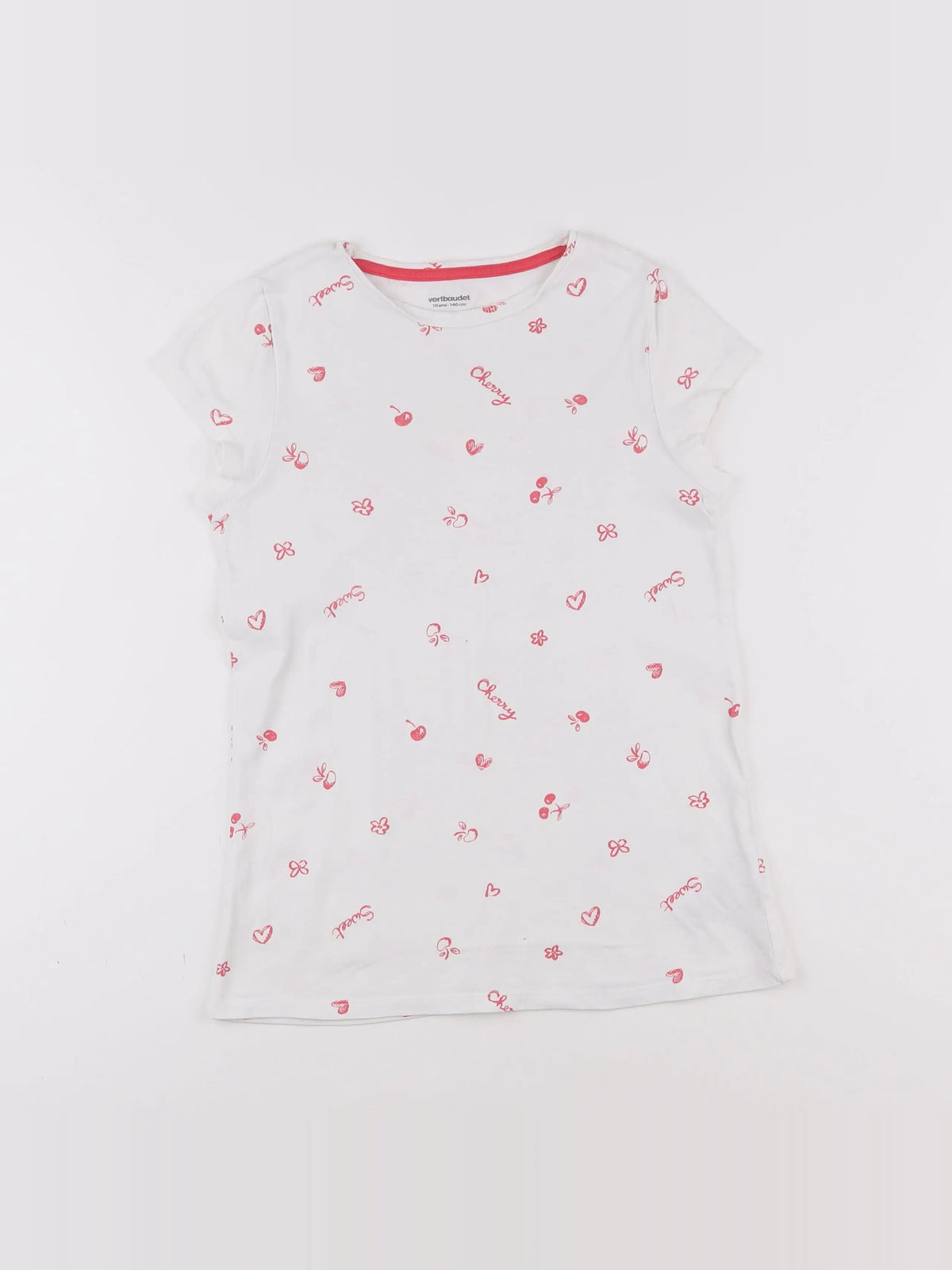 Vertbaudet - tee-shirt blanc - 10 ans