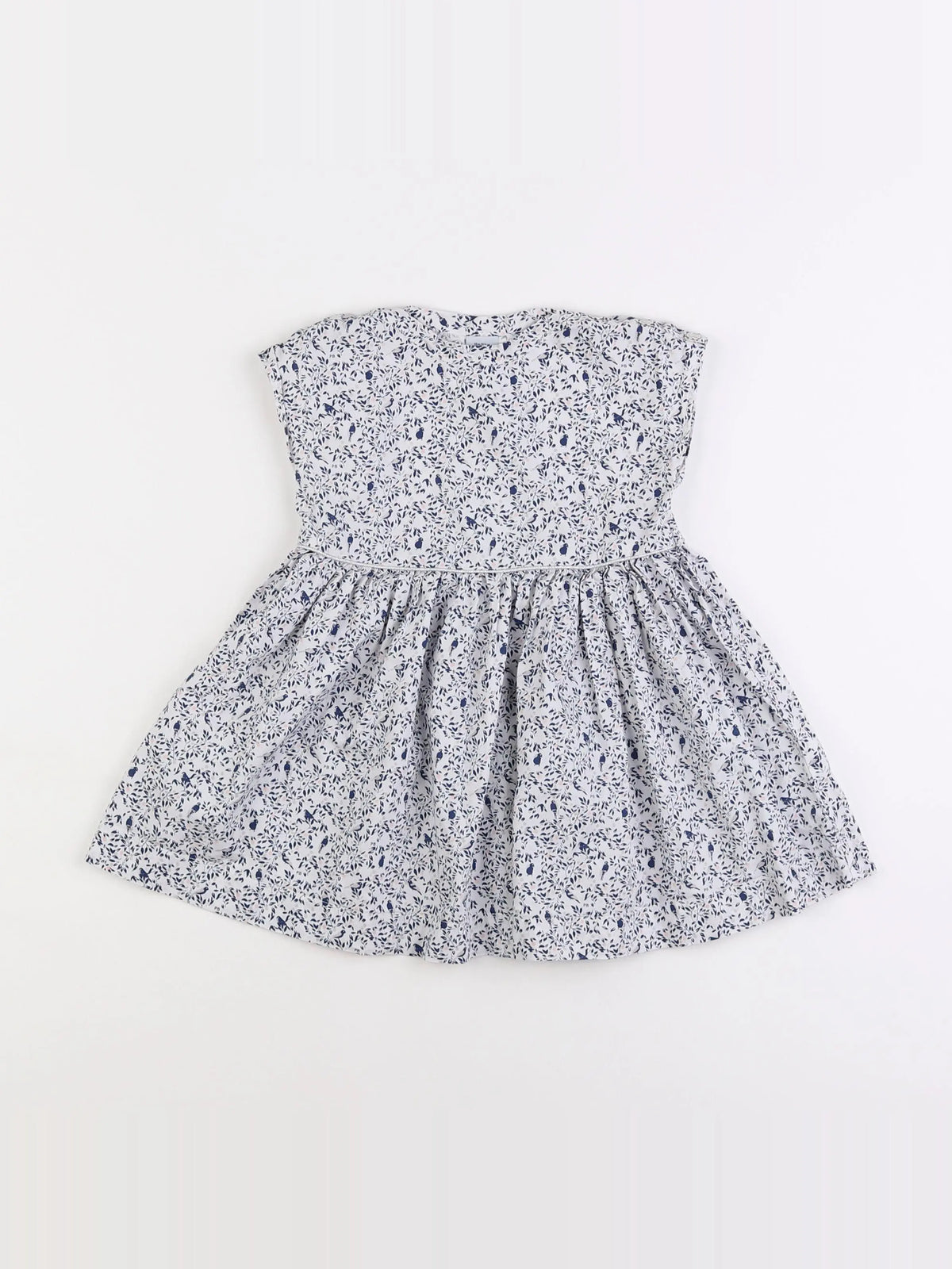 Petit Bateau - robe blanc - 18 mois