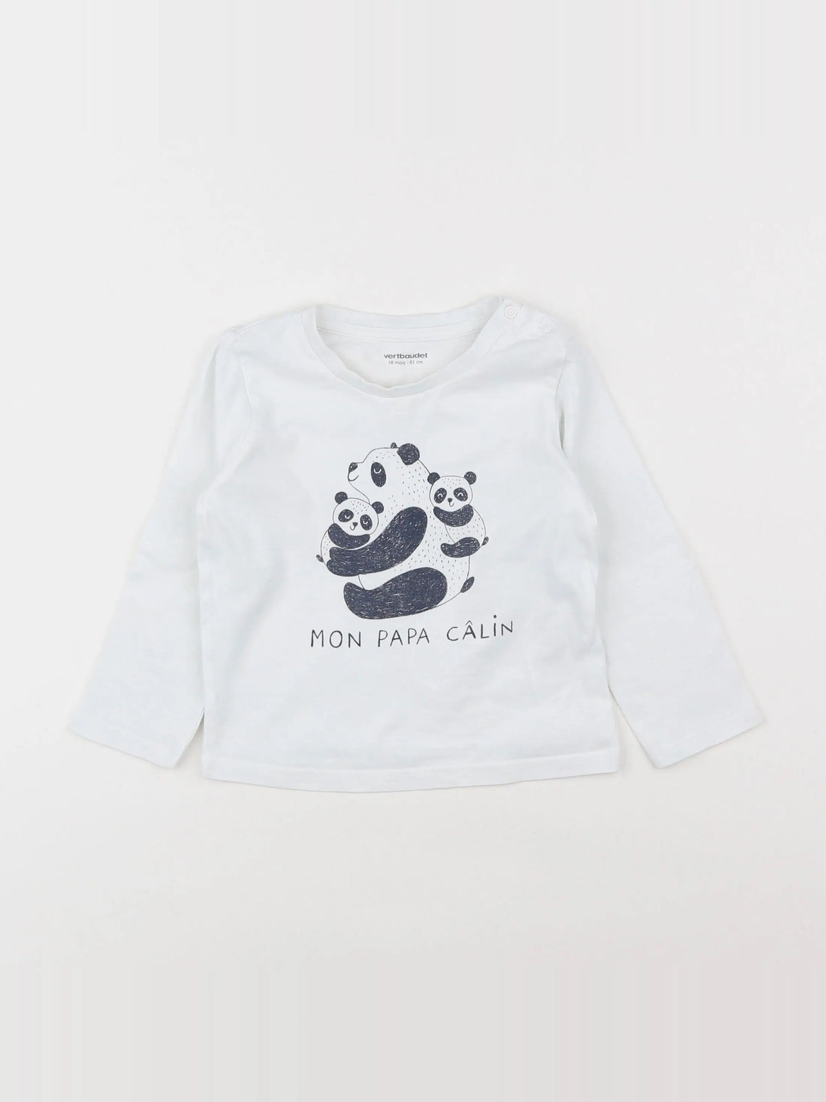 Vertbaudet - tee-shirt blanc - 18 mois