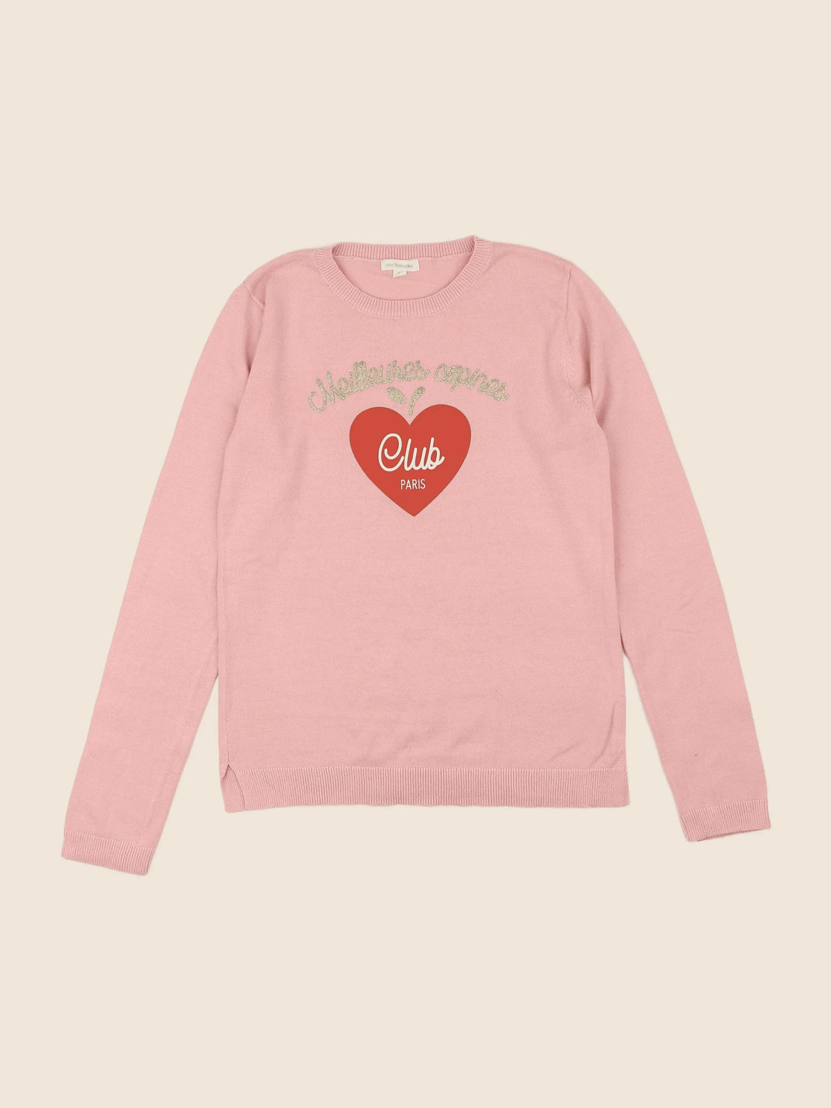 Vertbaudet - pull rose - 10 ans