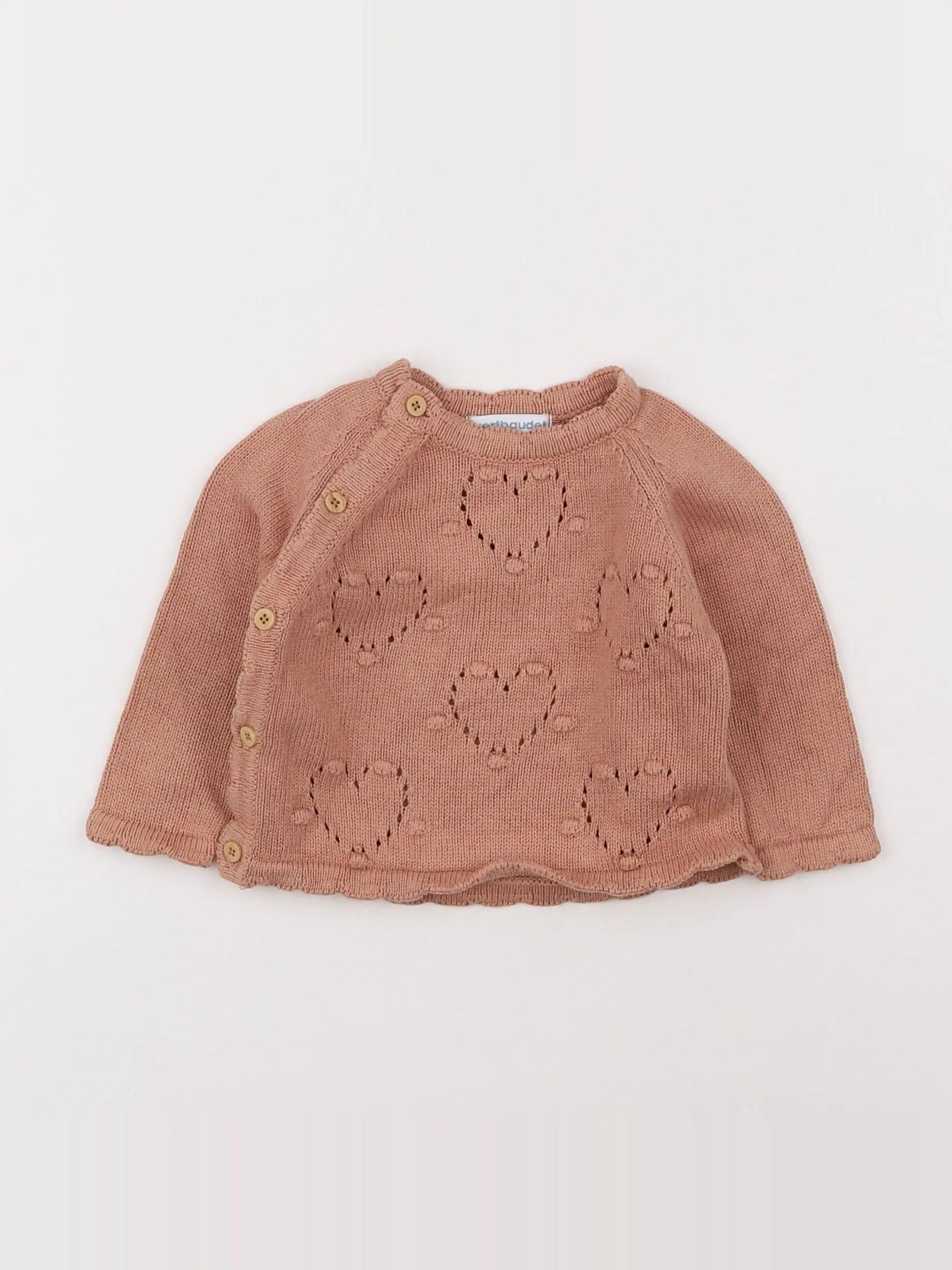 Vertbaudet - pull rose - 6 mois
