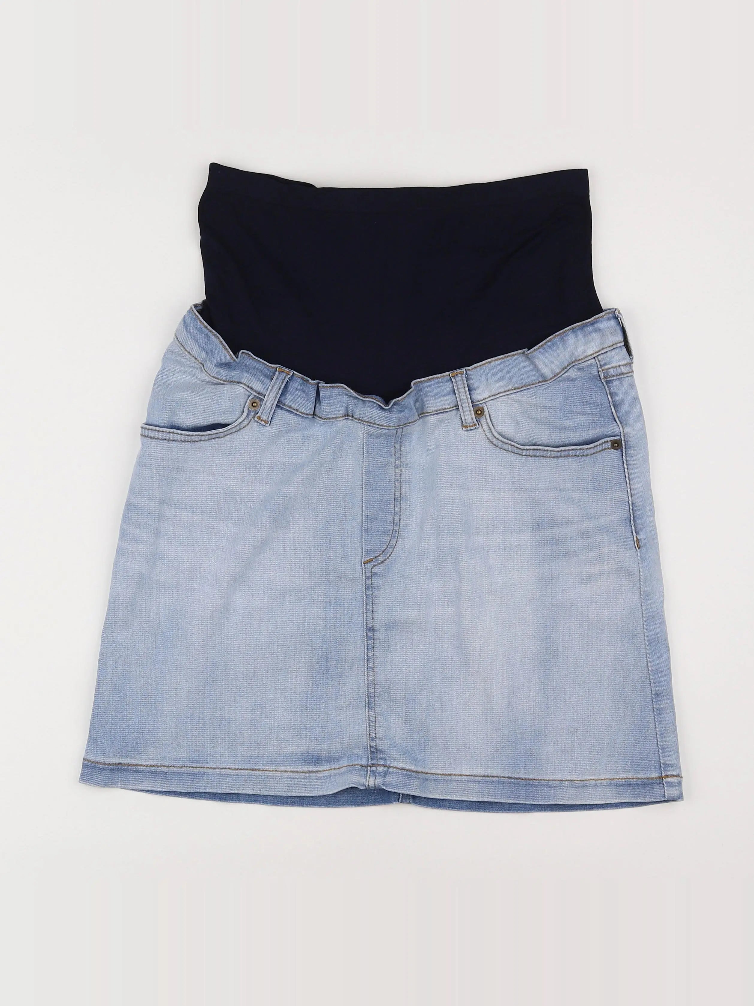Envie de fraise - jupe grossesse bleu - 38