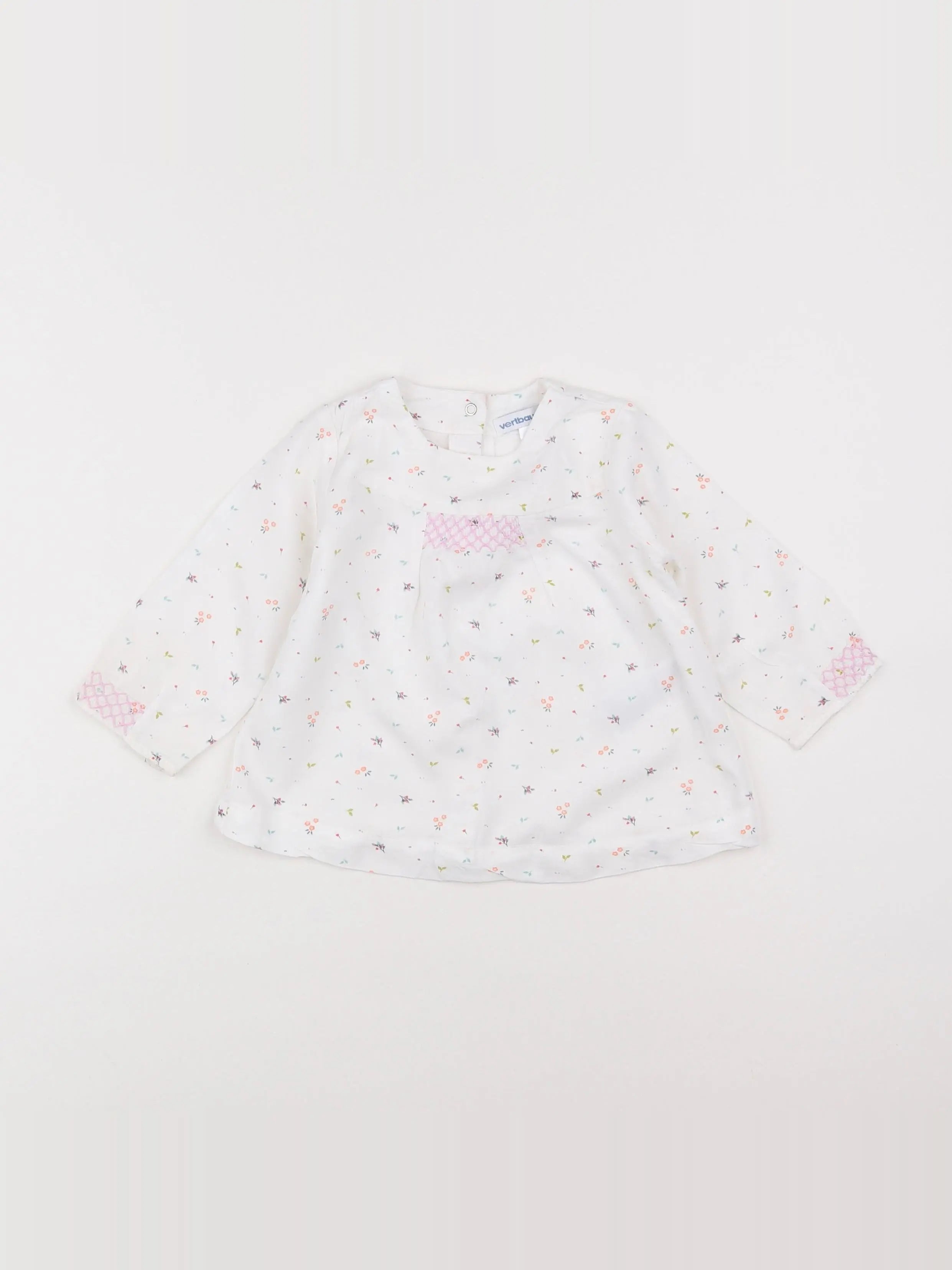 Vertbaudet - blouse blanc - 9 mois