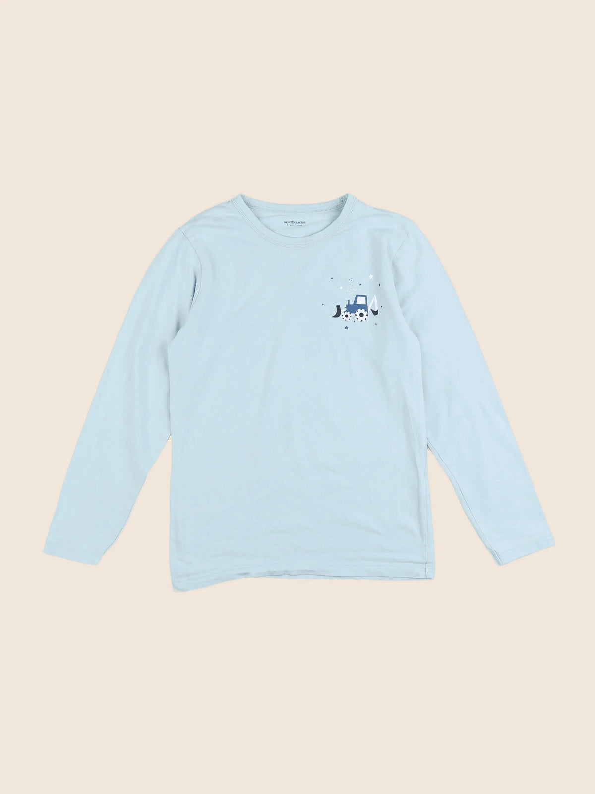 Vertbaudet - tee-shirt bleu - 12 ans