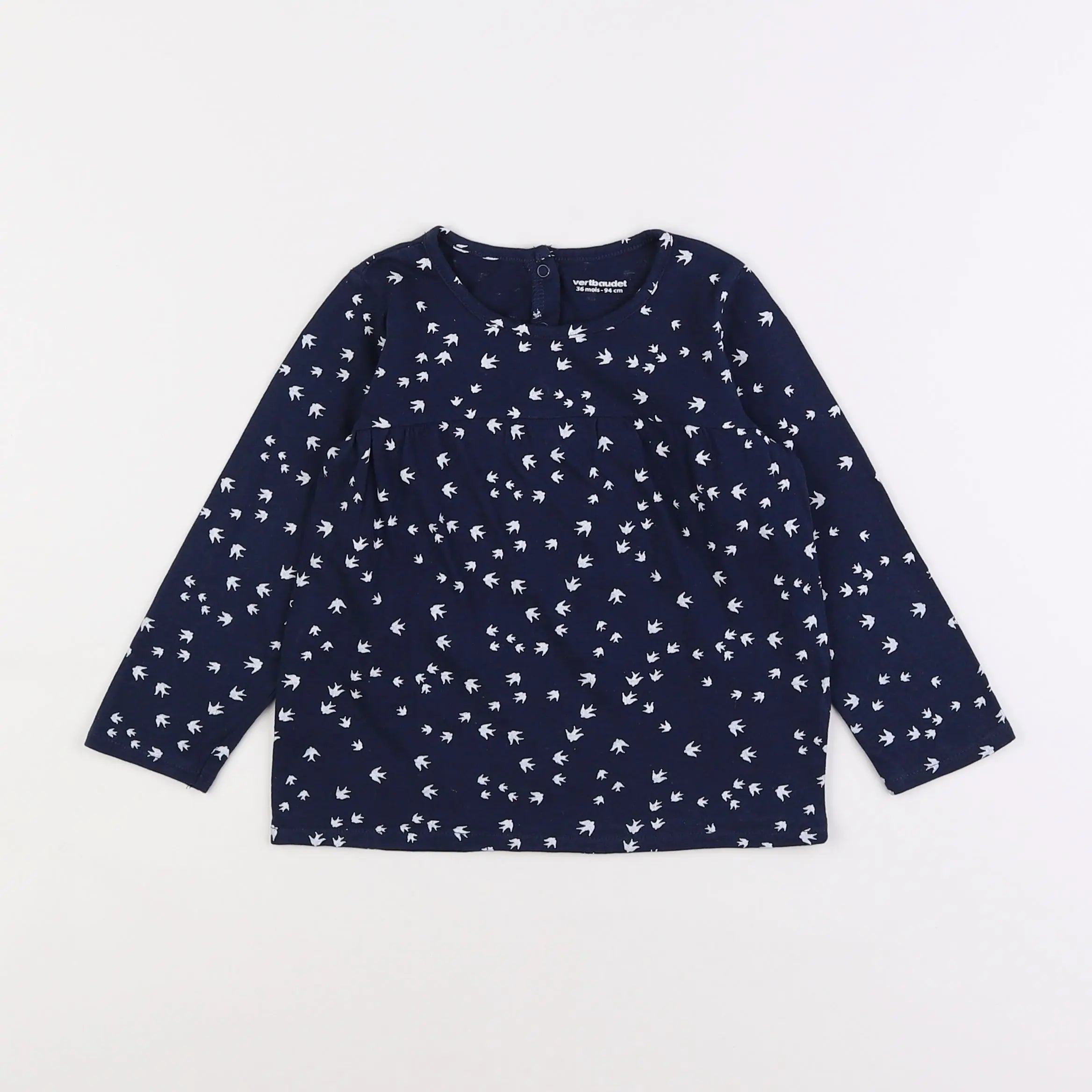 Vertbaudet - tee-shirt bleu - 2 ans
