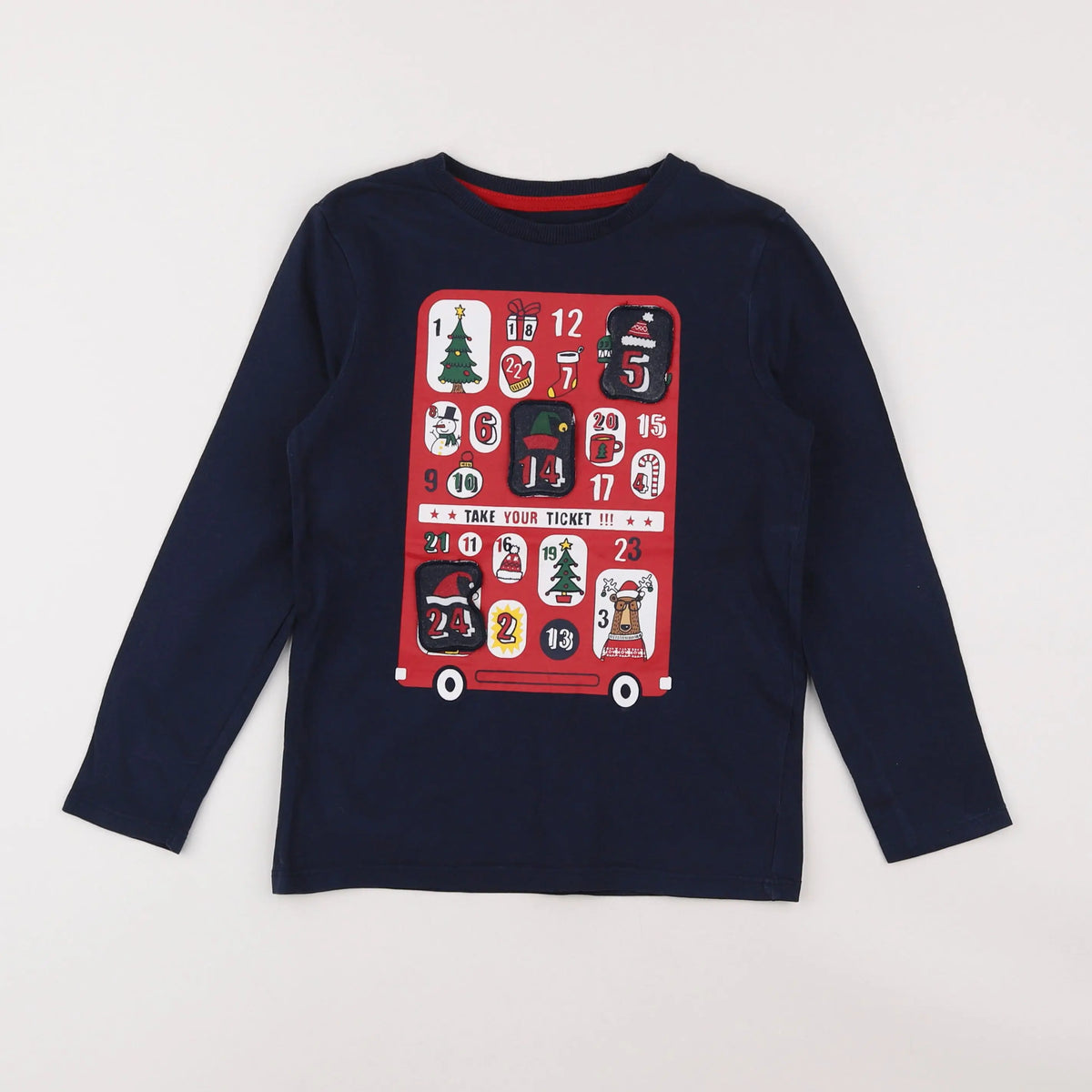 Vertbaudet - tee-shirt bleu - 8 ans