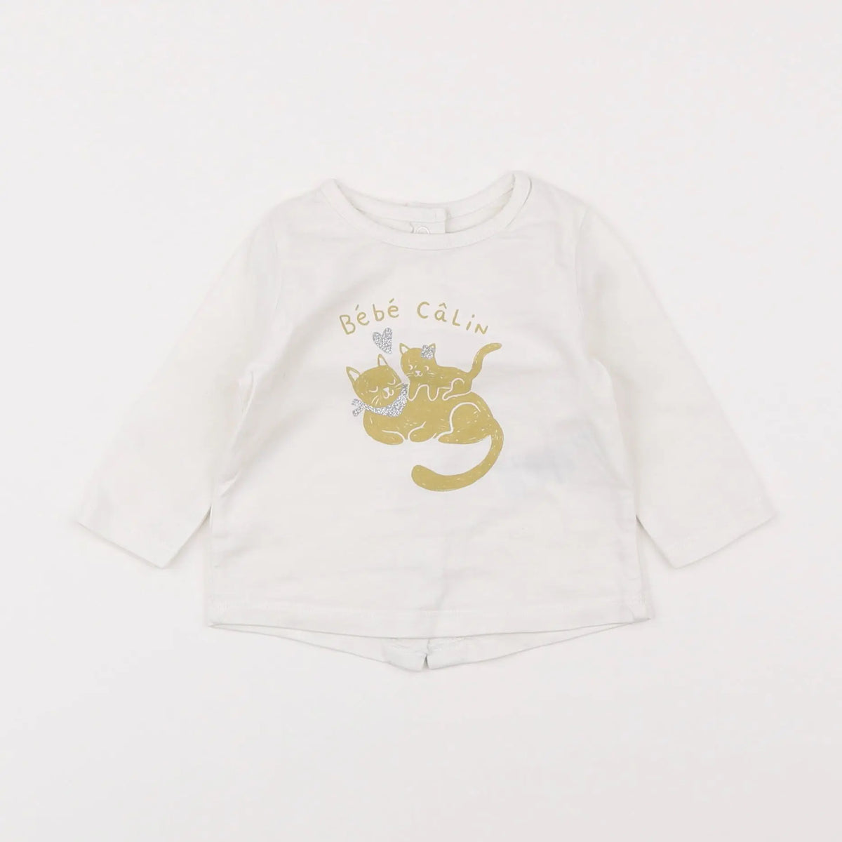 Vertbaudet - tee-shirt blanc - 3 mois