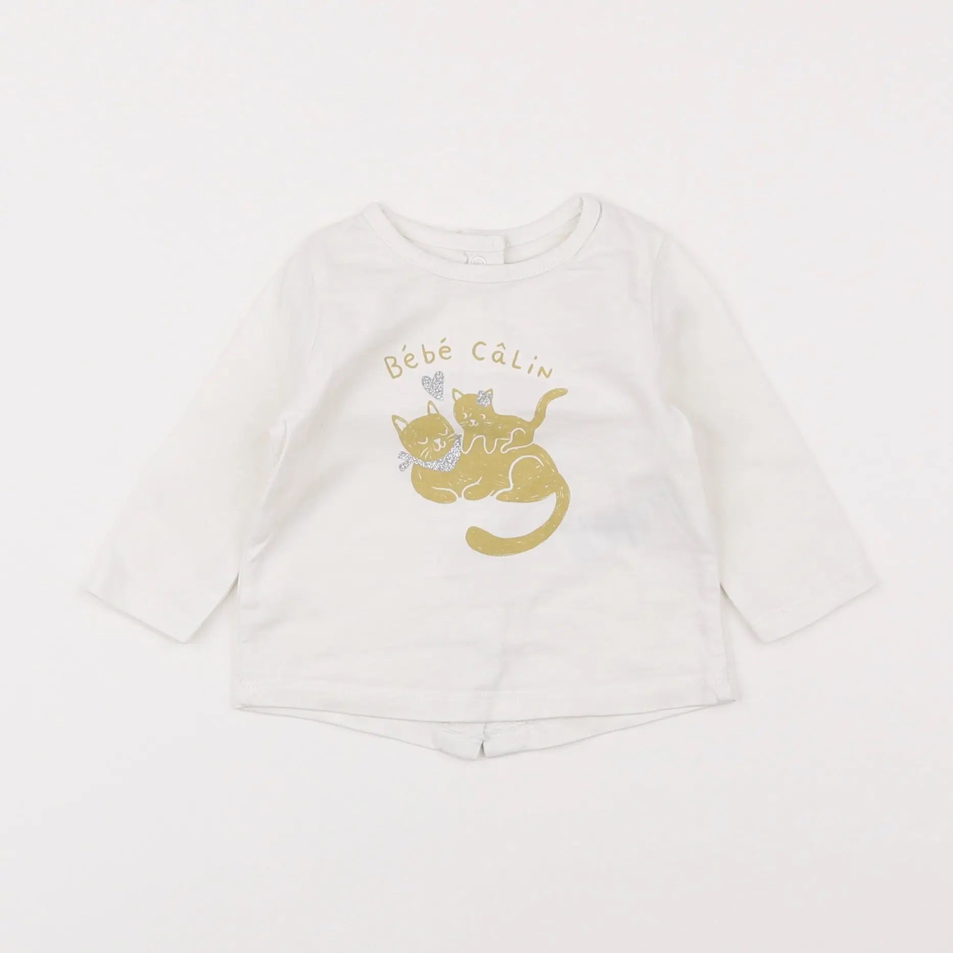 Vertbaudet - tee-shirt blanc - 3 mois