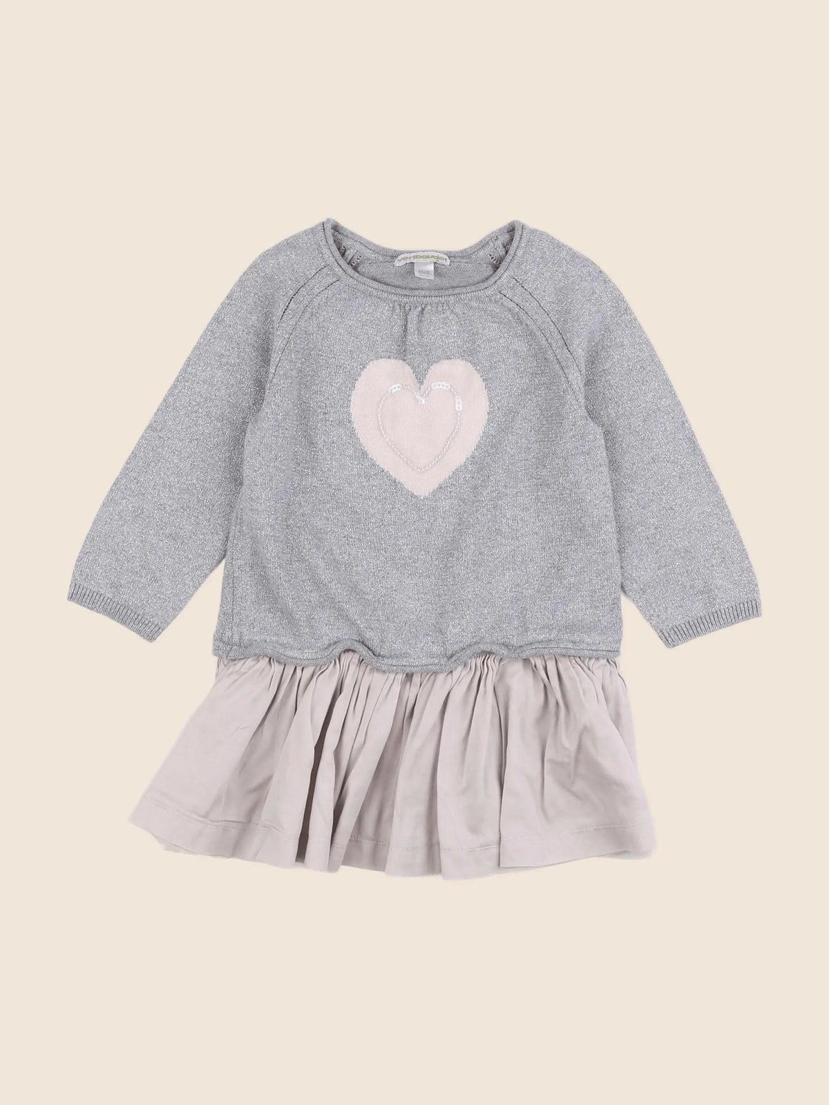 Vertbaudet - robe gris - 2 ans