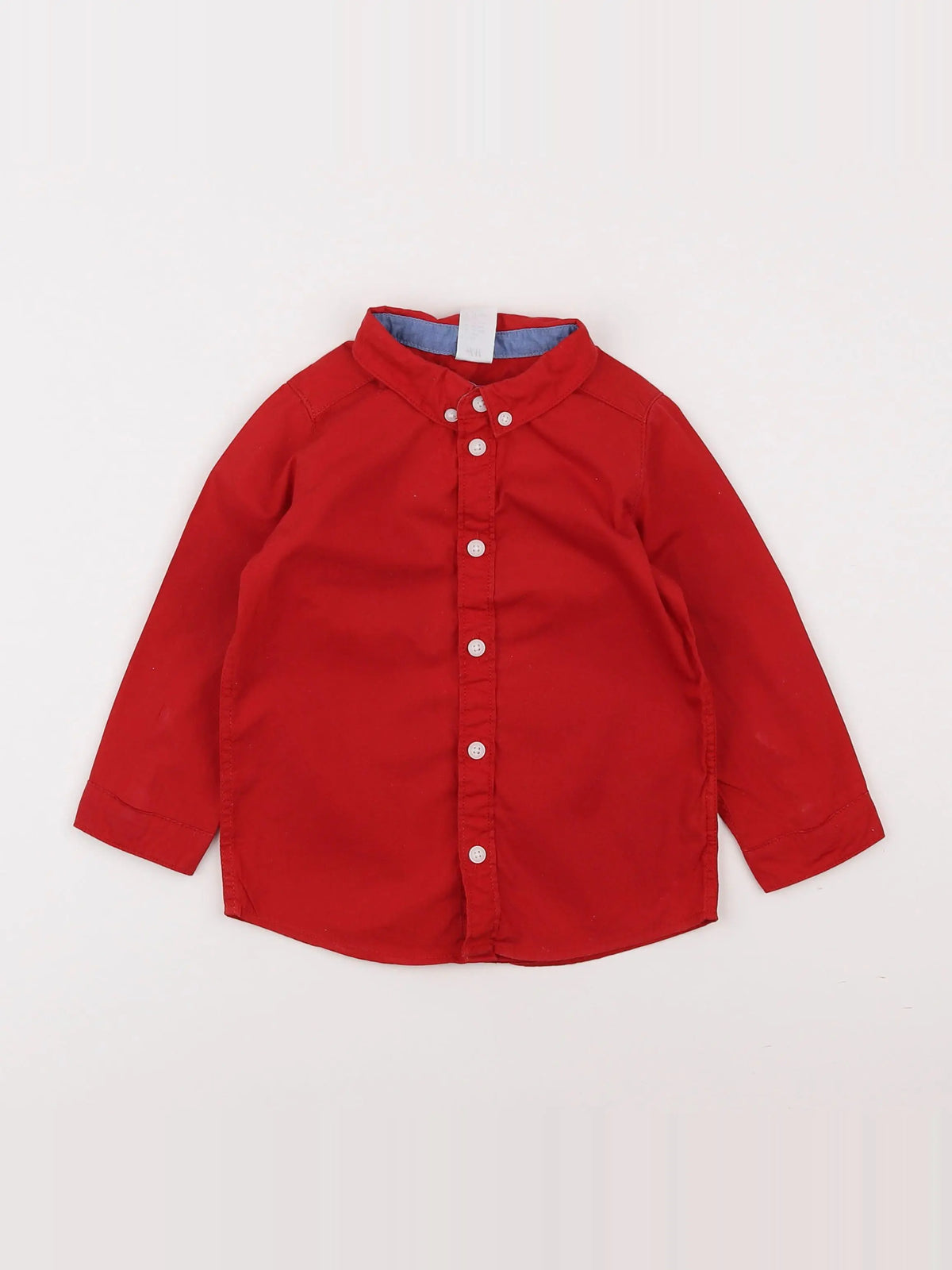 H&M - chemise rouge - 12/18 mois