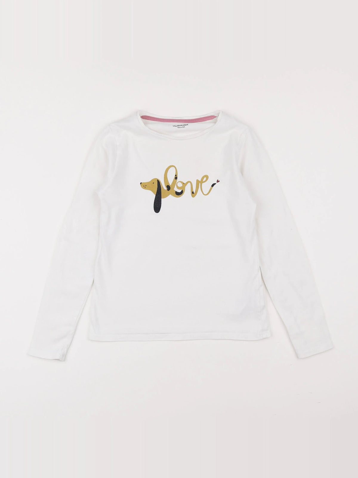 Vertbaudet - tee-shirt blanc - 8 ans