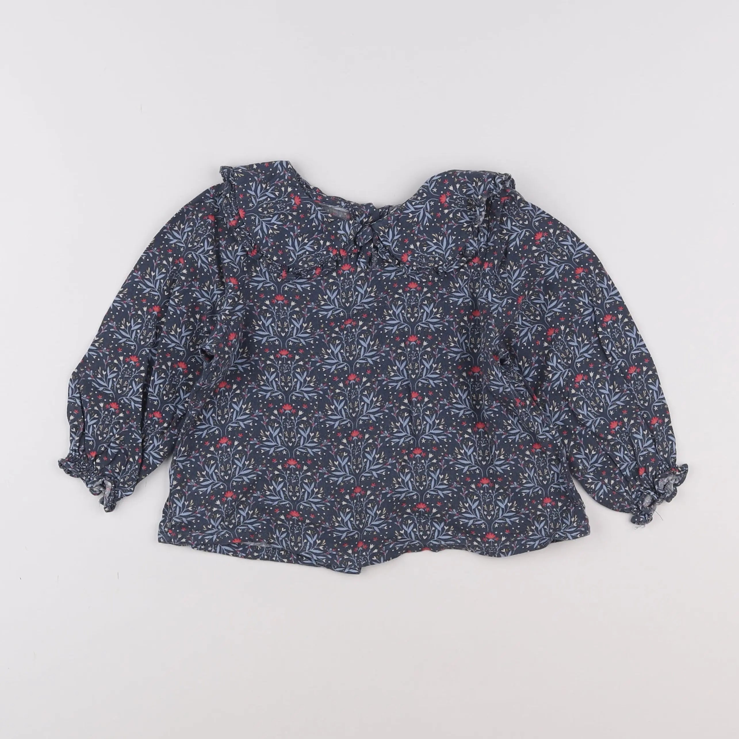 Vertbaudet - blouse bleu - 2 ans