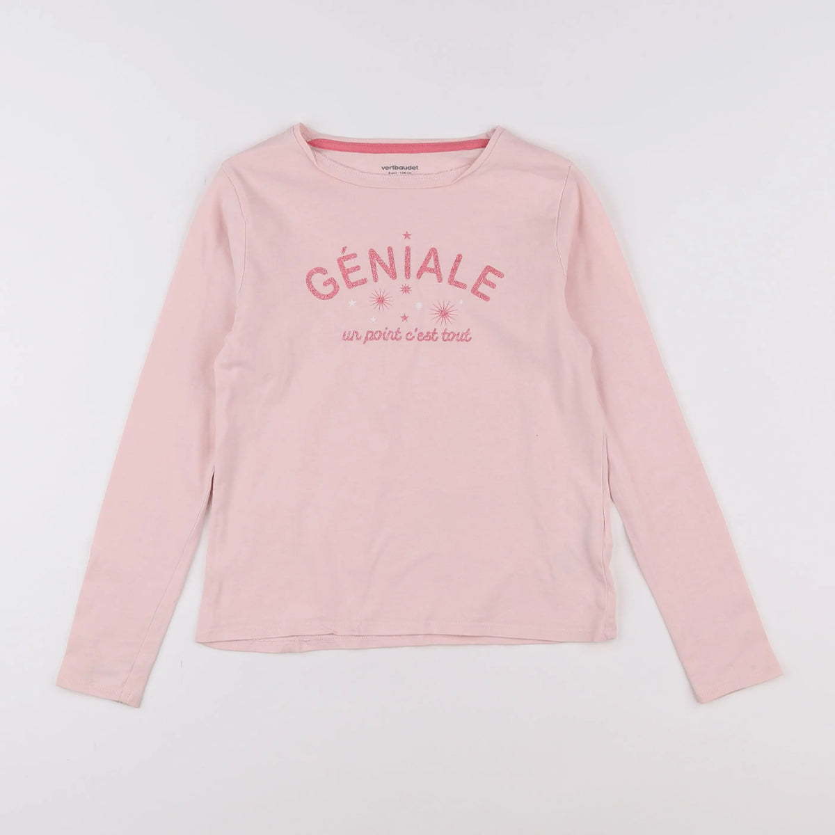Vertbaudet - tee-shirt rose - 8 ans