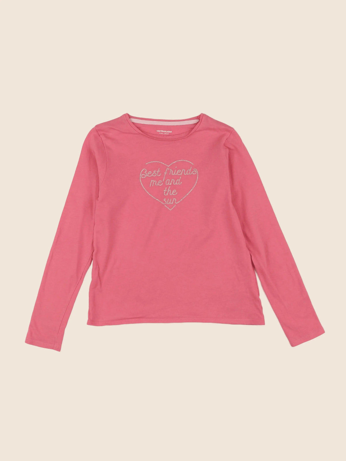 Vertbaudet - tee-shirt rose - 8 ans