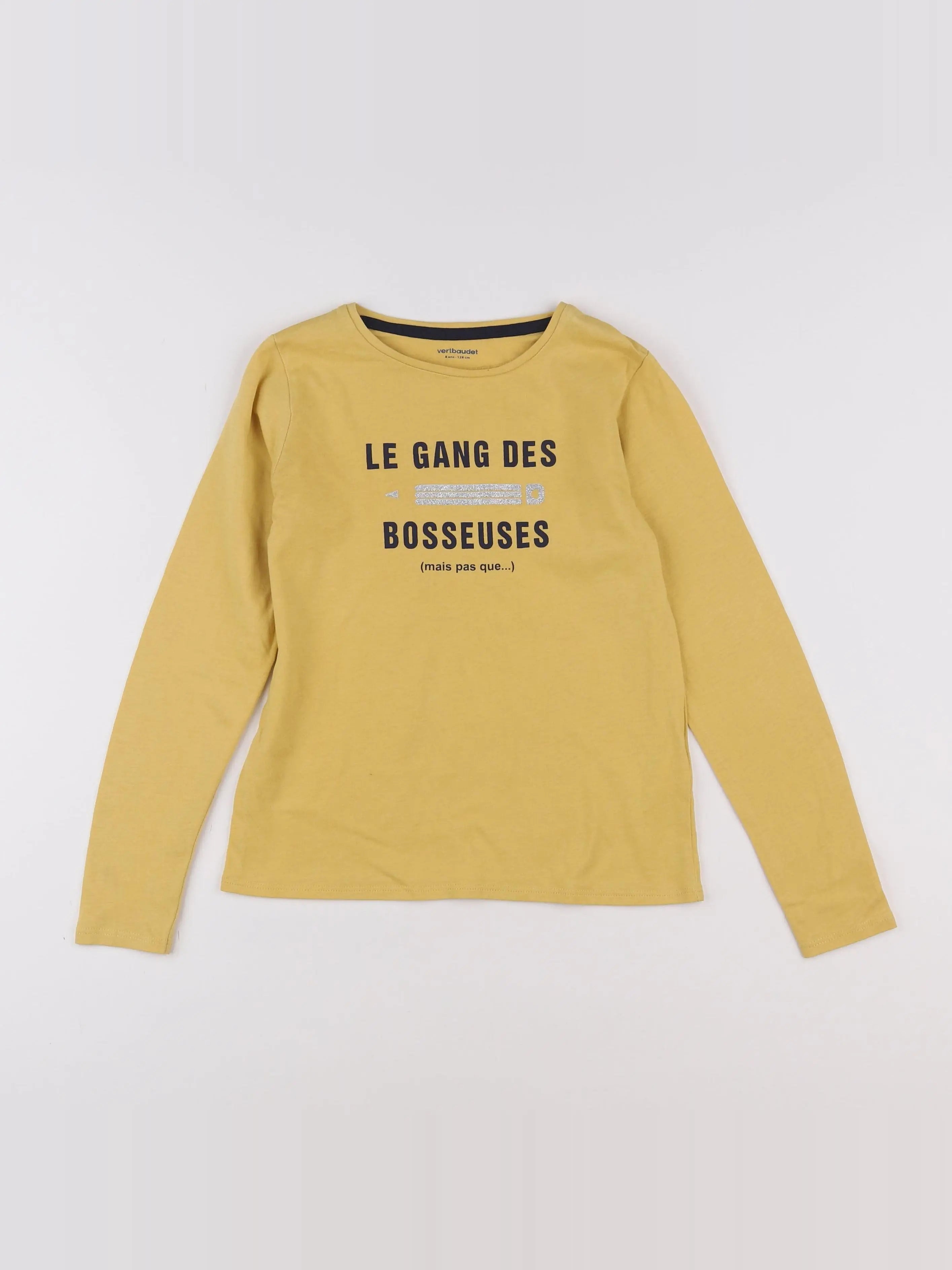 Vertbaudet - tee-shirt jaune - 8 ans