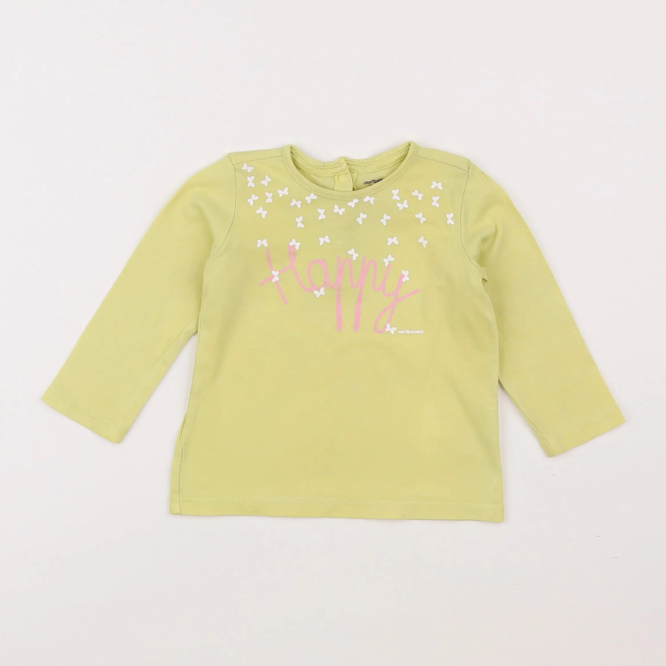 Vertbaudet - tee-shirt jaune - 18 mois