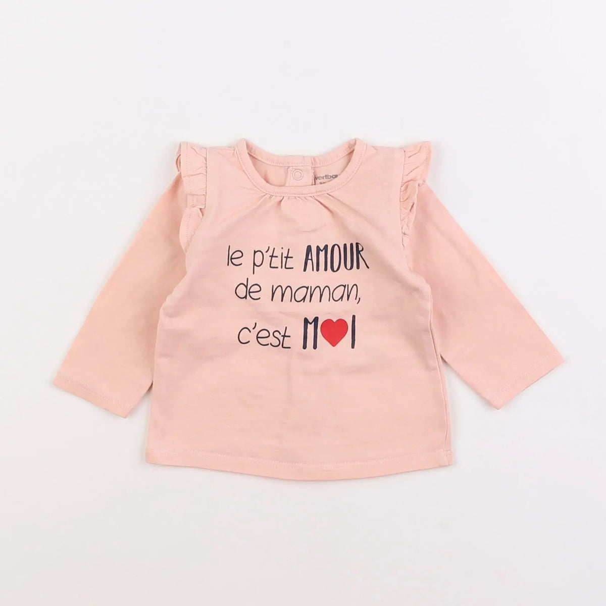 Vertbaudet - tee-shirt rose - 3 mois