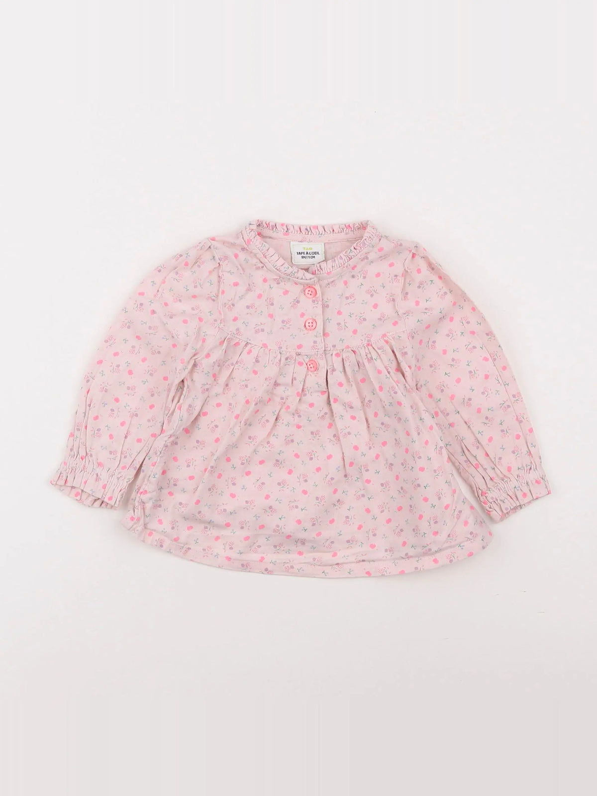 Tape à l'oeil - blouse rose - 9 mois