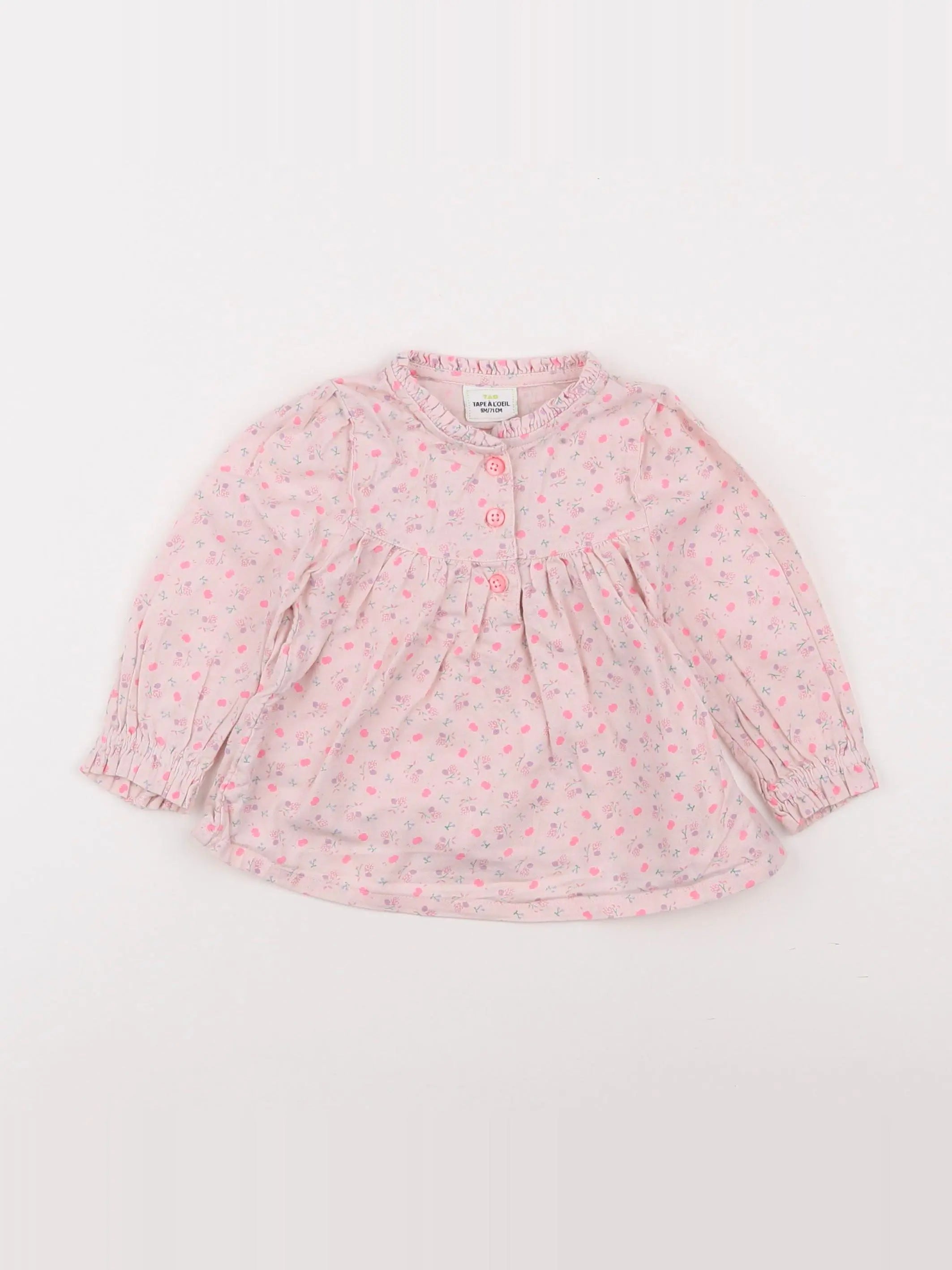 Tape à l'oeil - blouse rose - 9 mois