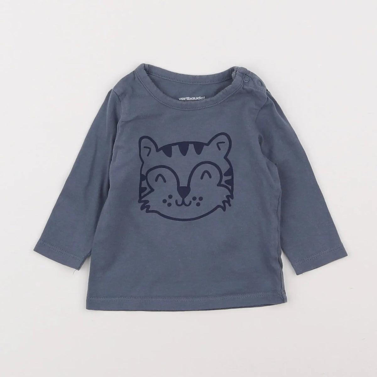 Vertbaudet - tee-shirt bleu - 3 mois