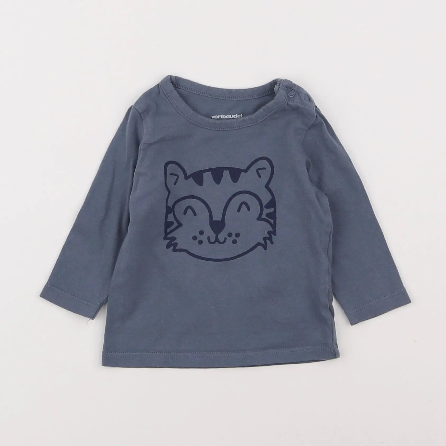 Vertbaudet - tee-shirt bleu - 3 mois