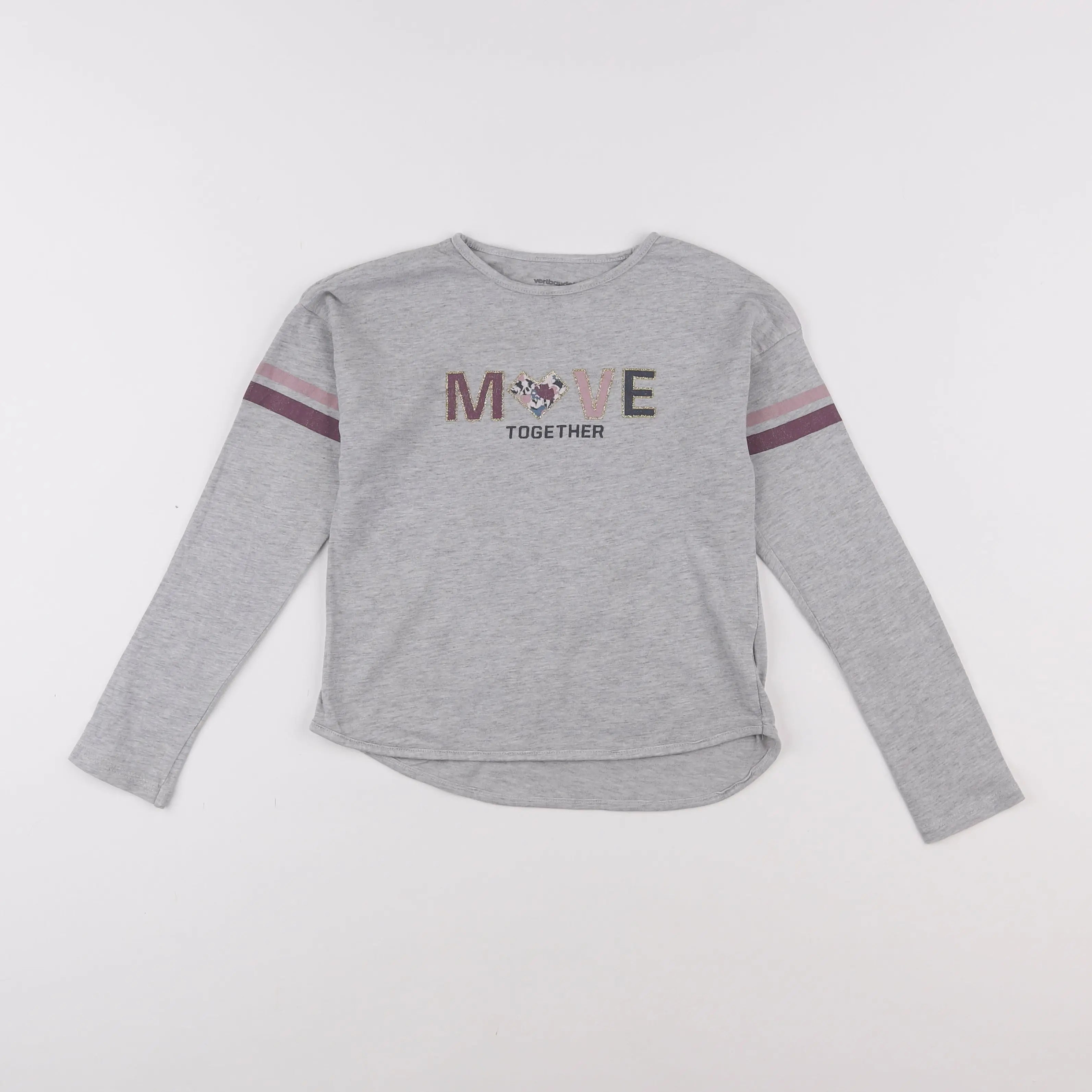 Vertbaudet - tee-shirt gris - 8 ans