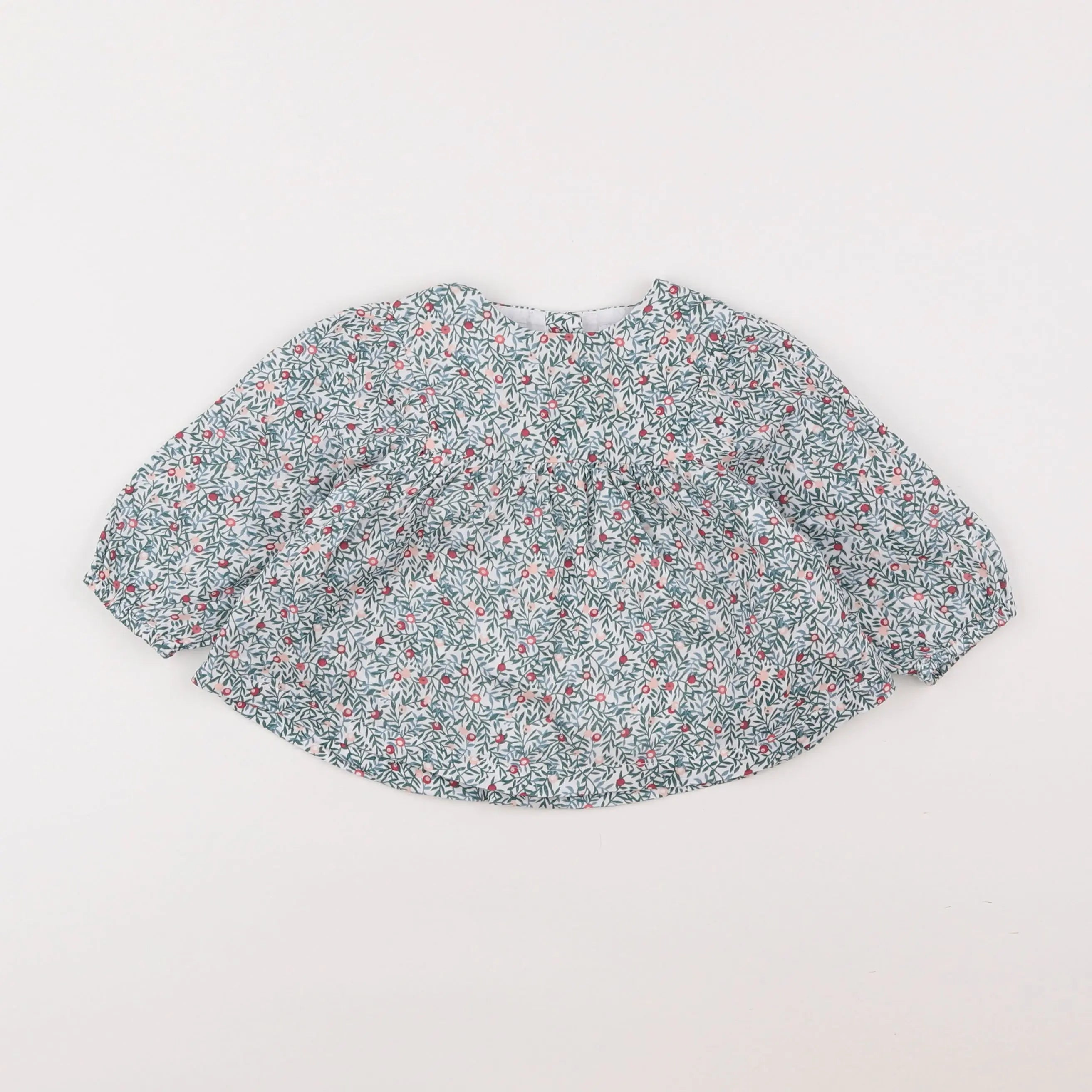Vertbaudet - blouse vert - 12 mois