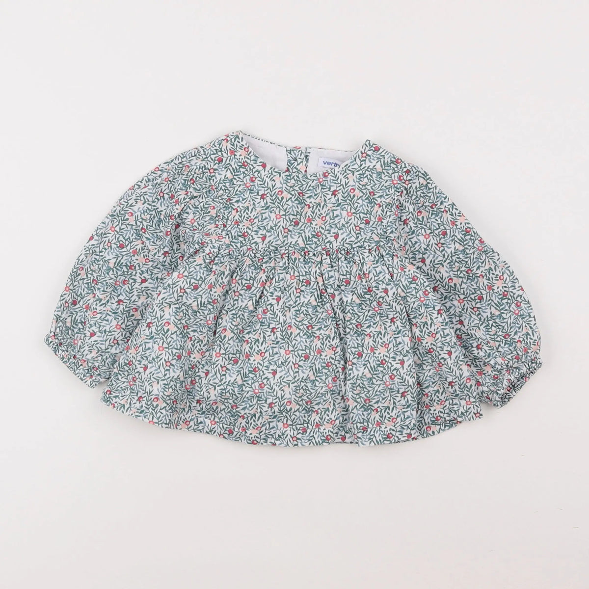 Vertbaudet - blouse vert - 12 mois