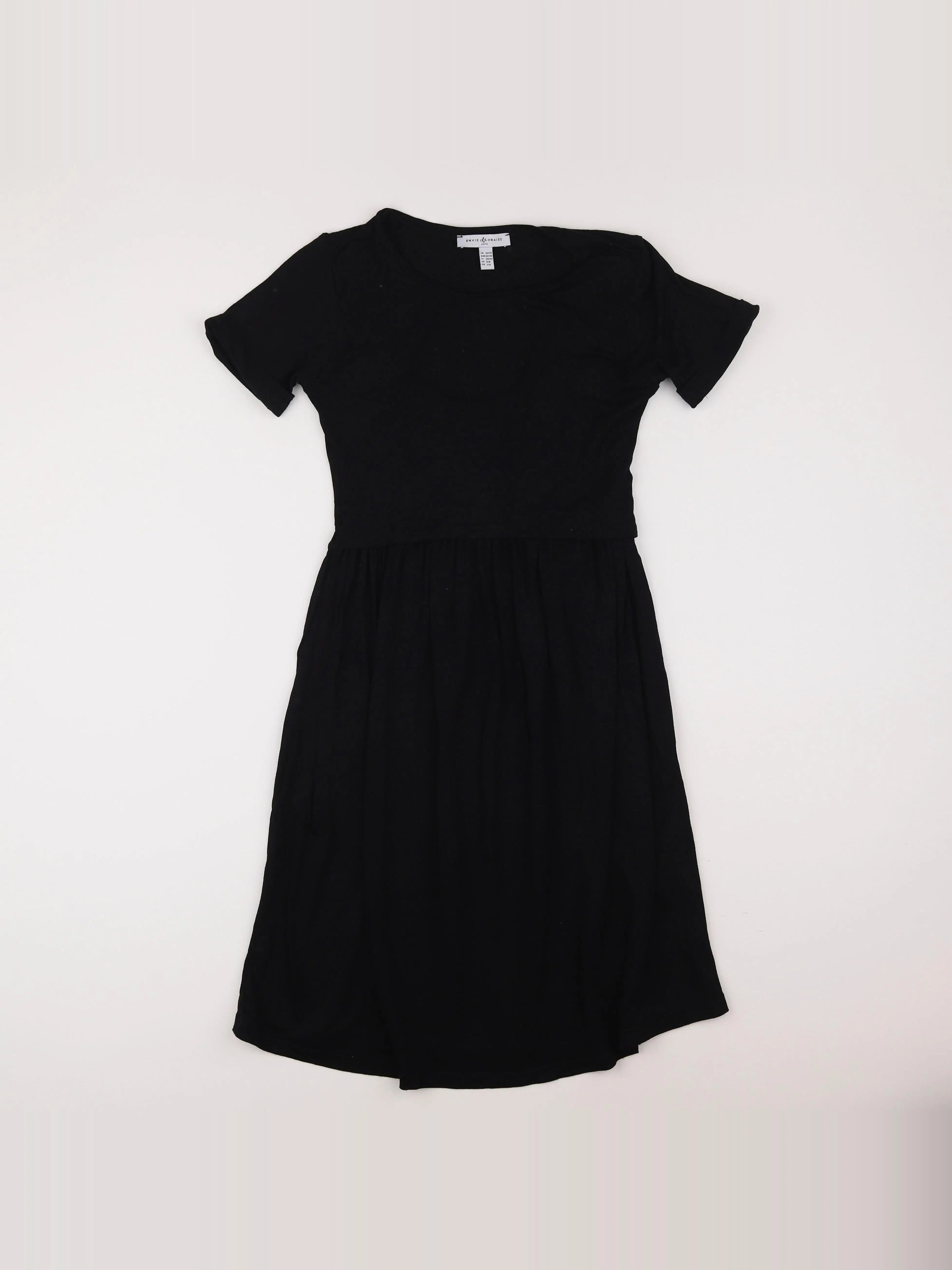 Envie de fraise - robe grossesse, allaitement noir - 34 à 36