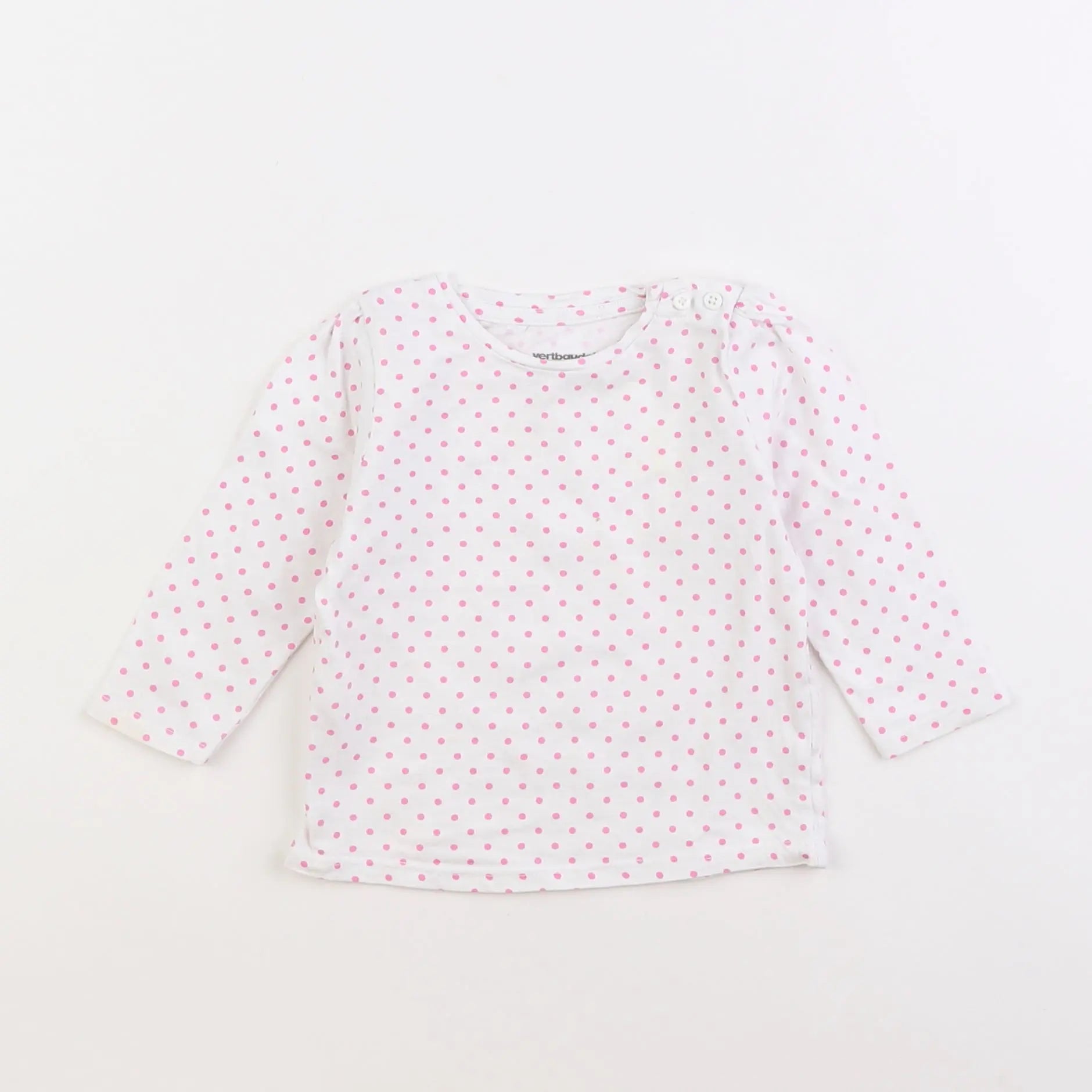 Vertbaudet - tee-shirt blanc - 6 mois