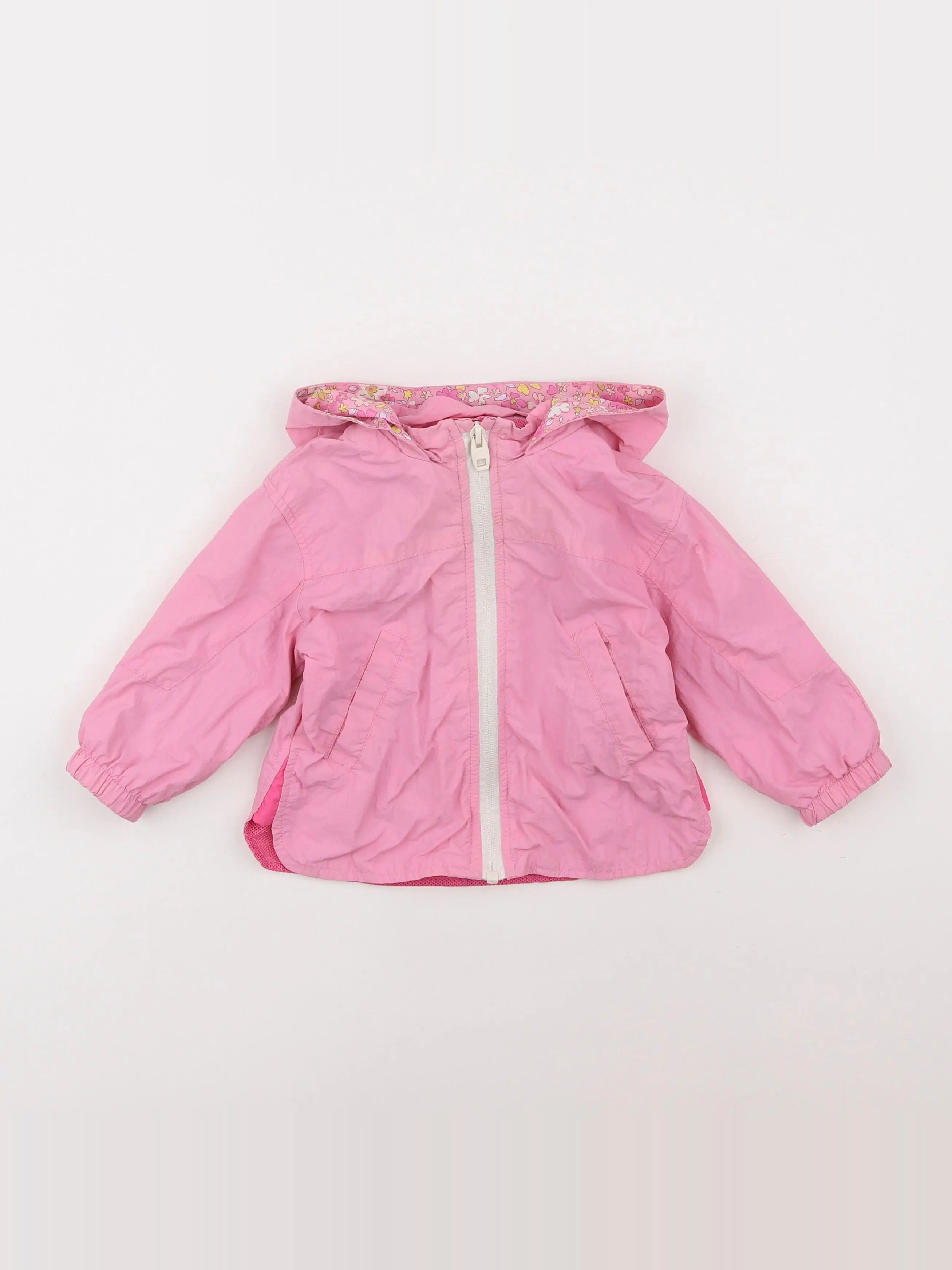 Zara - coupe-vent rose - 9/12 mois