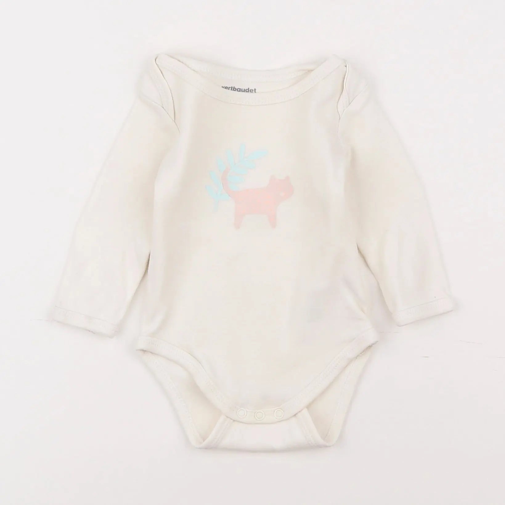 Vertbaudet - body beige - 3 mois