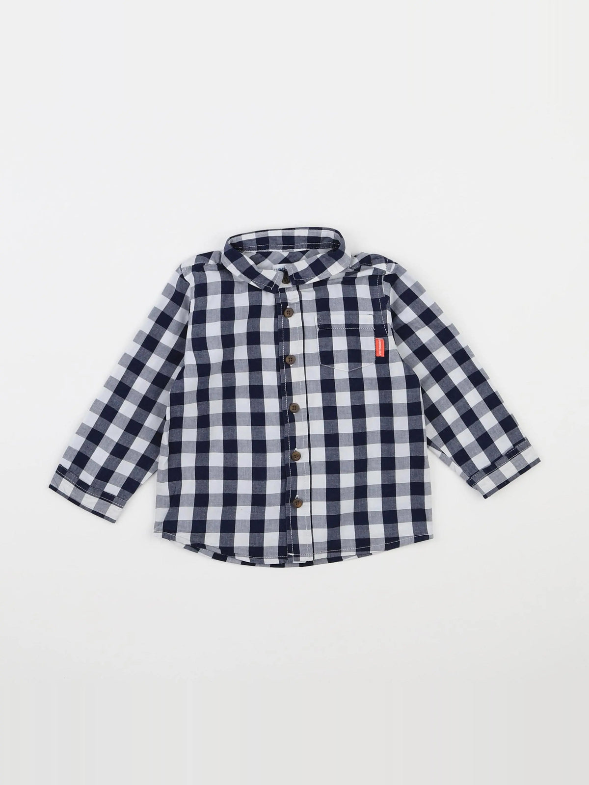 Vertbaudet - chemise blanc, bleu - 18 mois