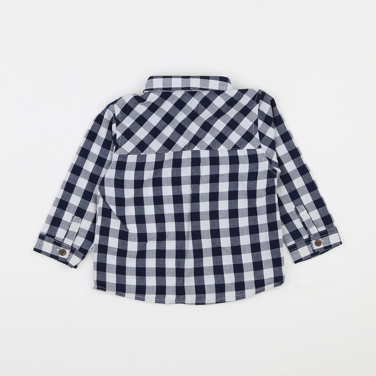 Vertbaudet - chemise blanc, bleu - 18 mois