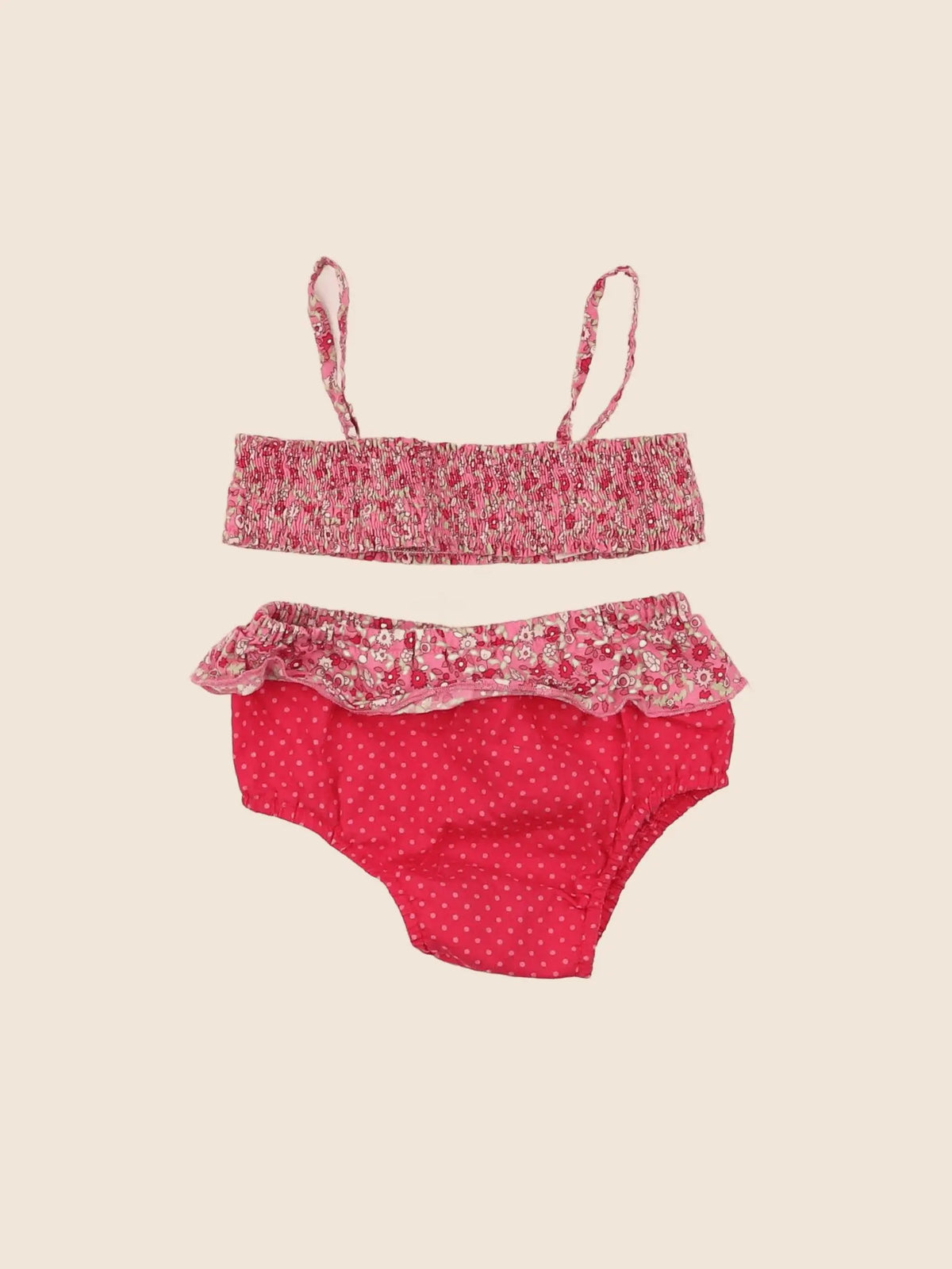 Vertbaudet - maillot de bain rose - 18 mois