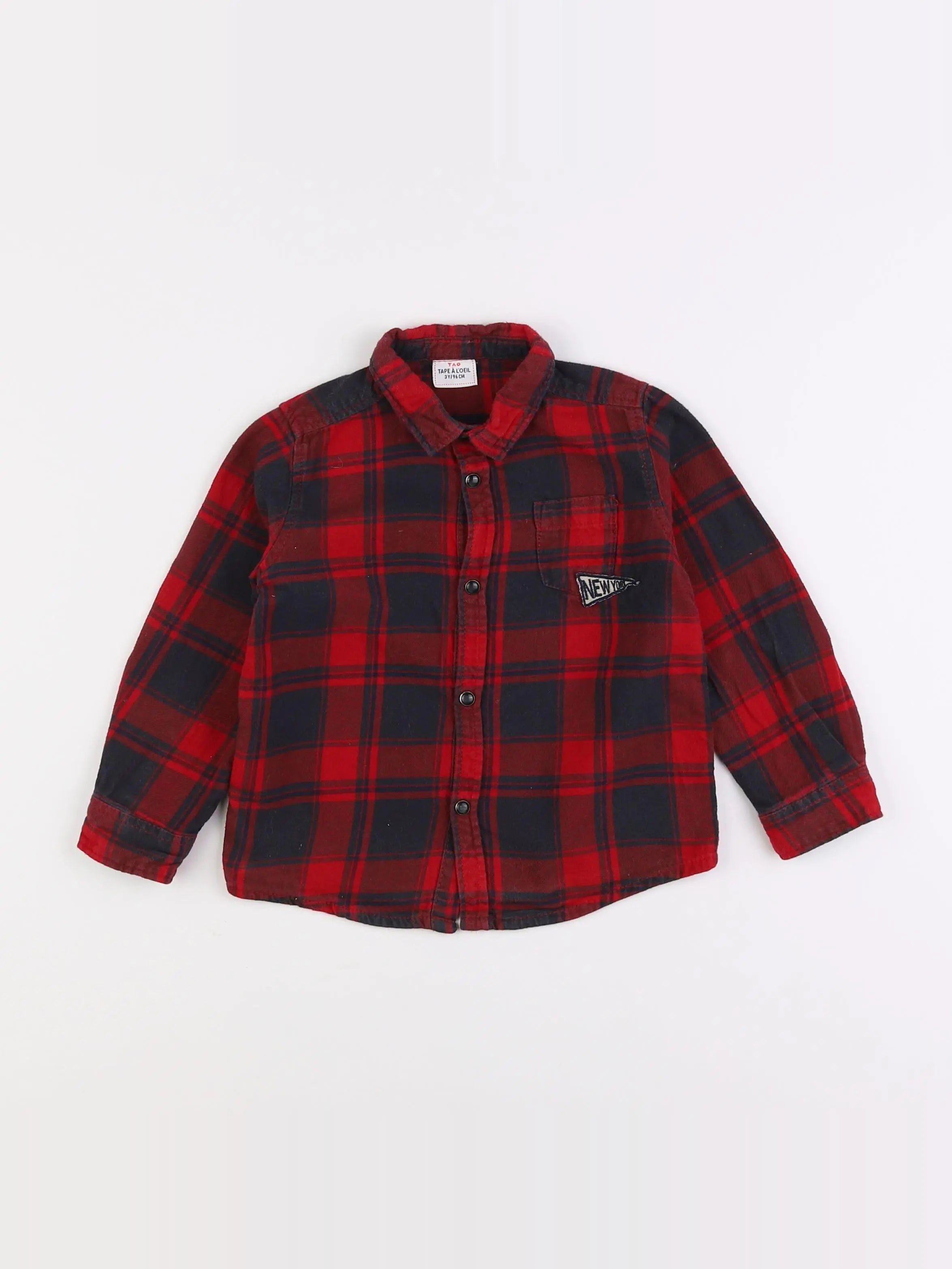 Tape à l'oeil - chemise rouge - 3 ans