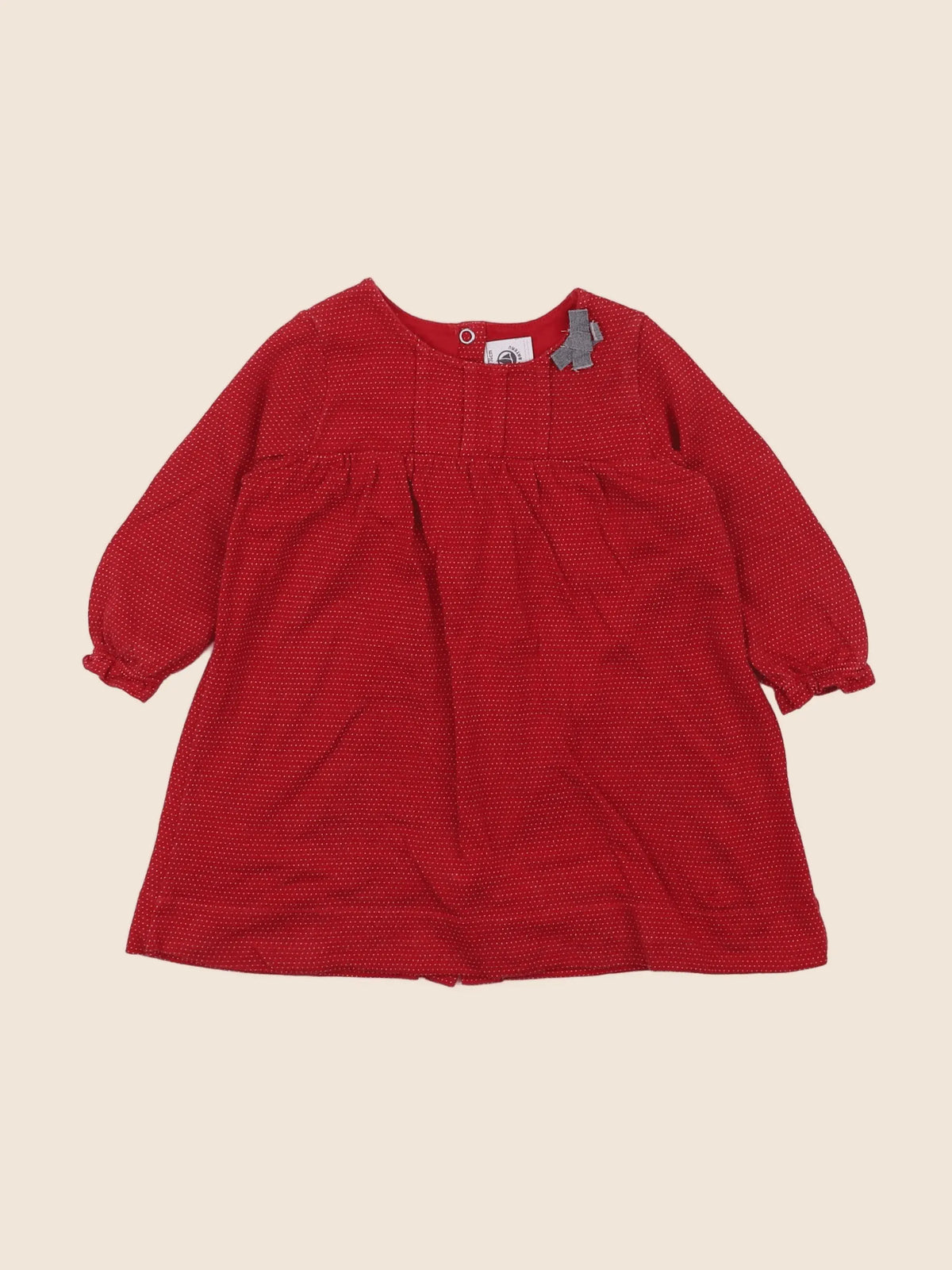 Petit Bateau - robe rouge - 12 mois