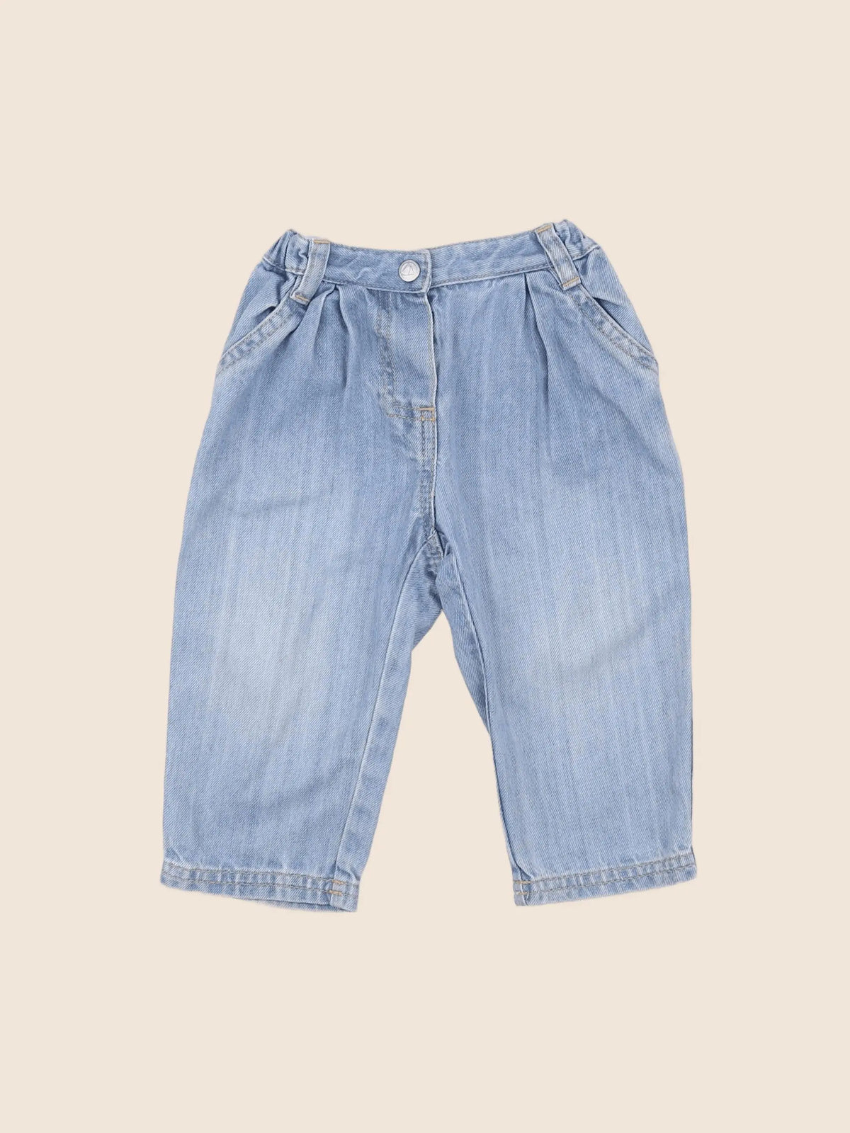 Petit Bateau - jean bleu - 12 mois
