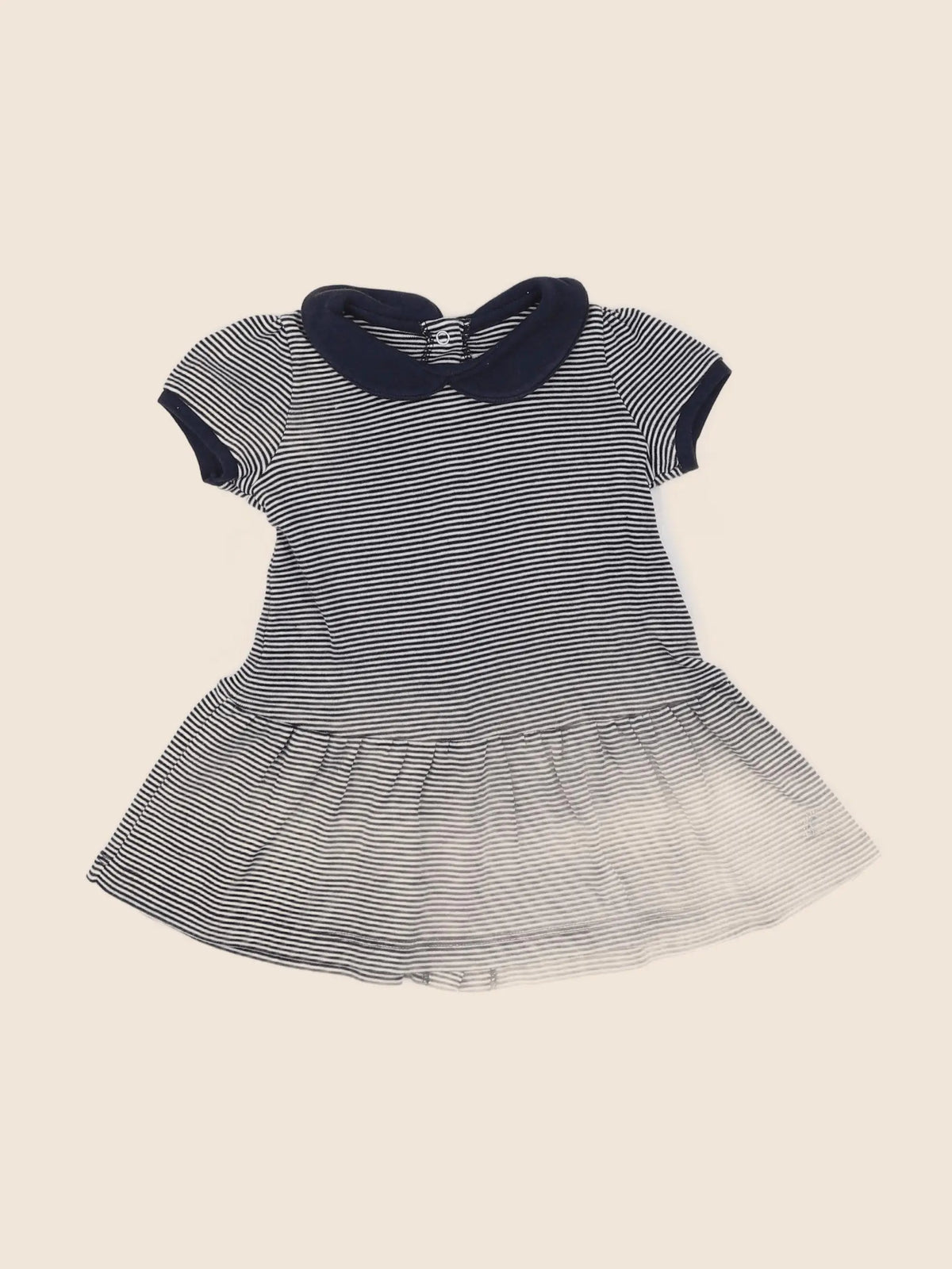 Petit Bateau - robe bleu - 6 mois