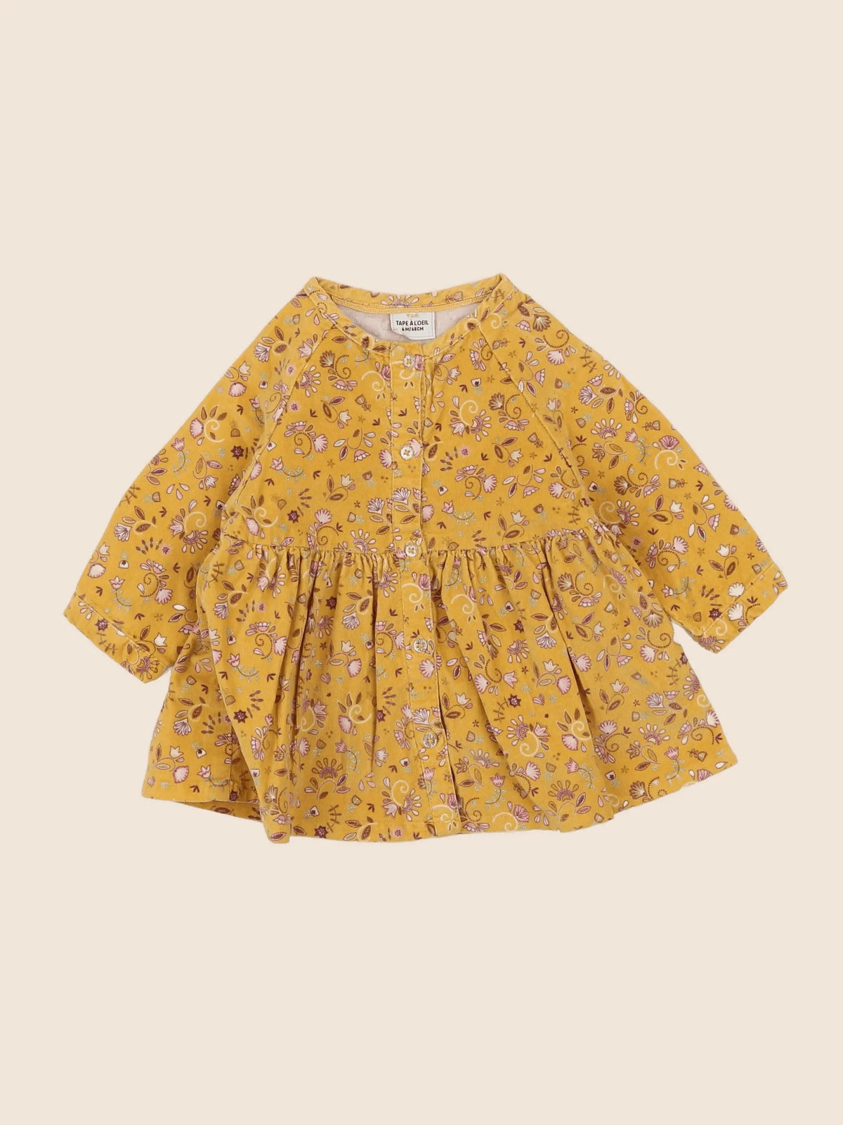 Tape à l'oeil - robe jaune - 6 mois