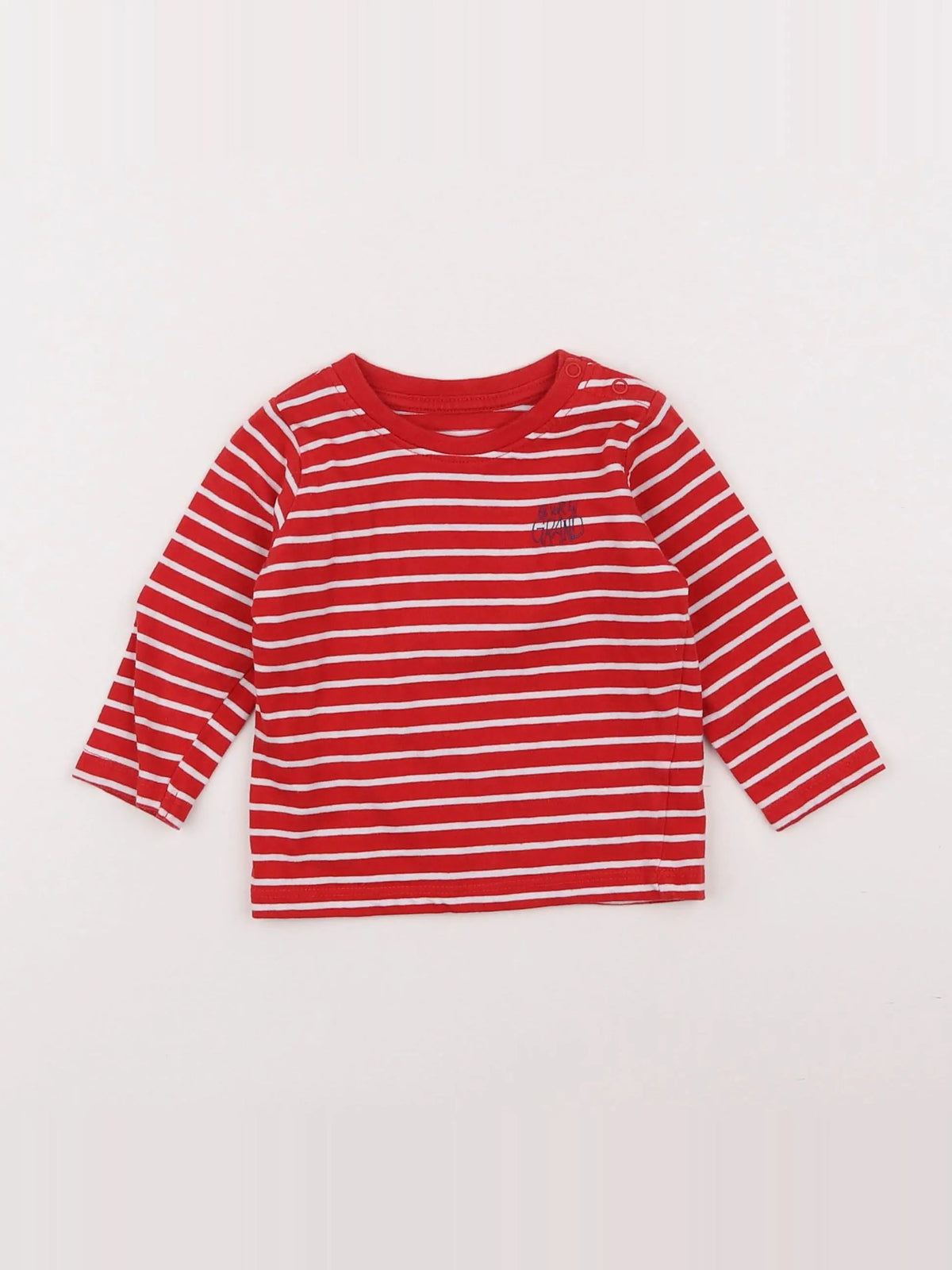 Vertbaudet - tee-shirt rouge - 6 mois
