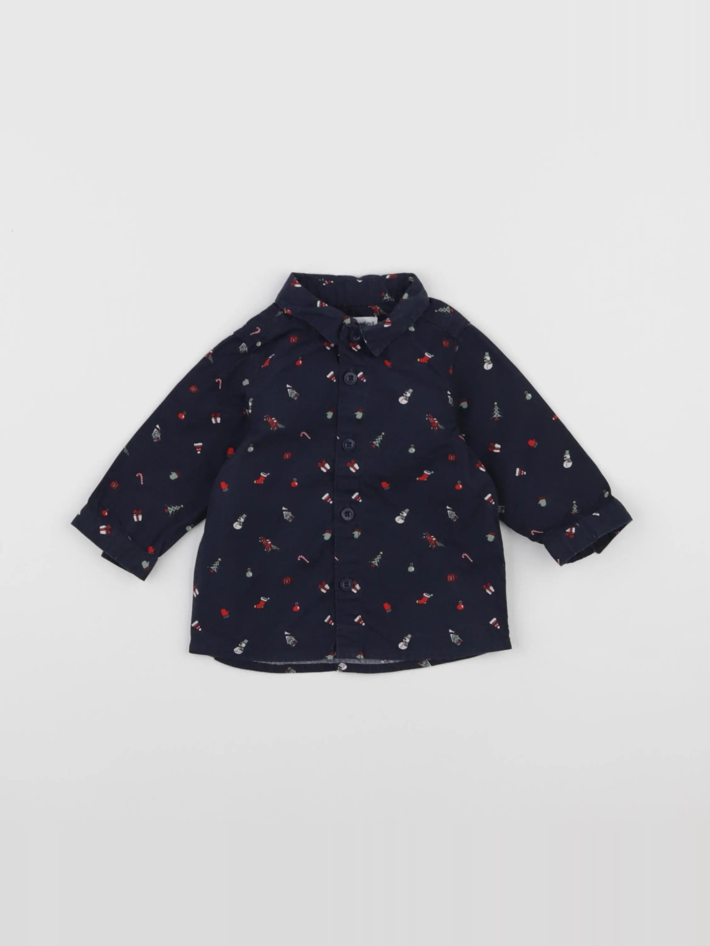 Vertbaudet - chemise bleu - 3 mois