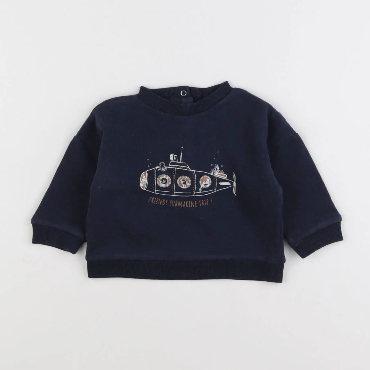 Vertbaudet - sweat bleu - 6 mois