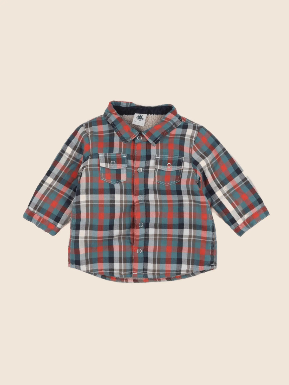 Petit Bateau - veste doublé multicolore - 6 mois