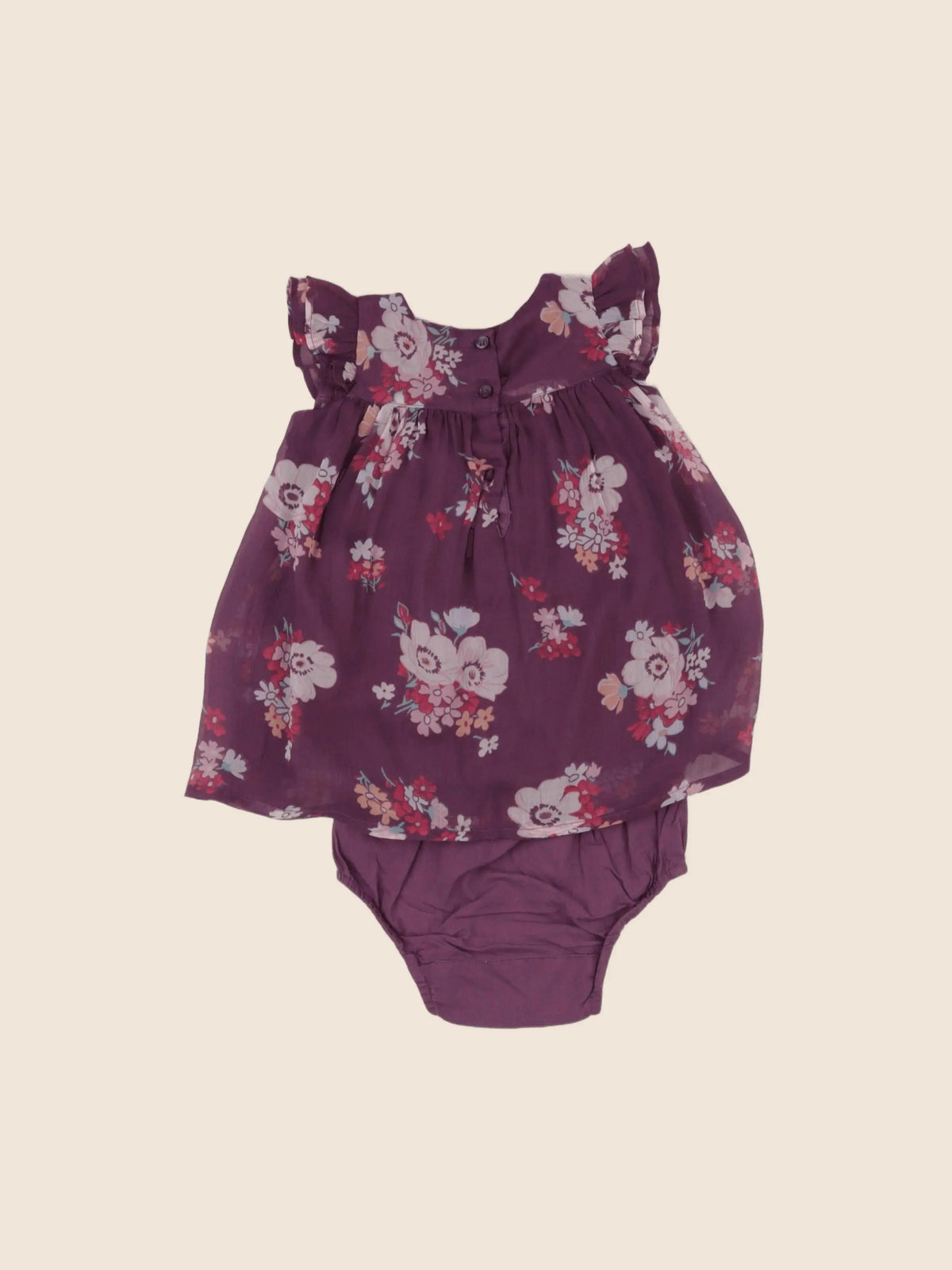 GAP - robe violet - 3/6 mois